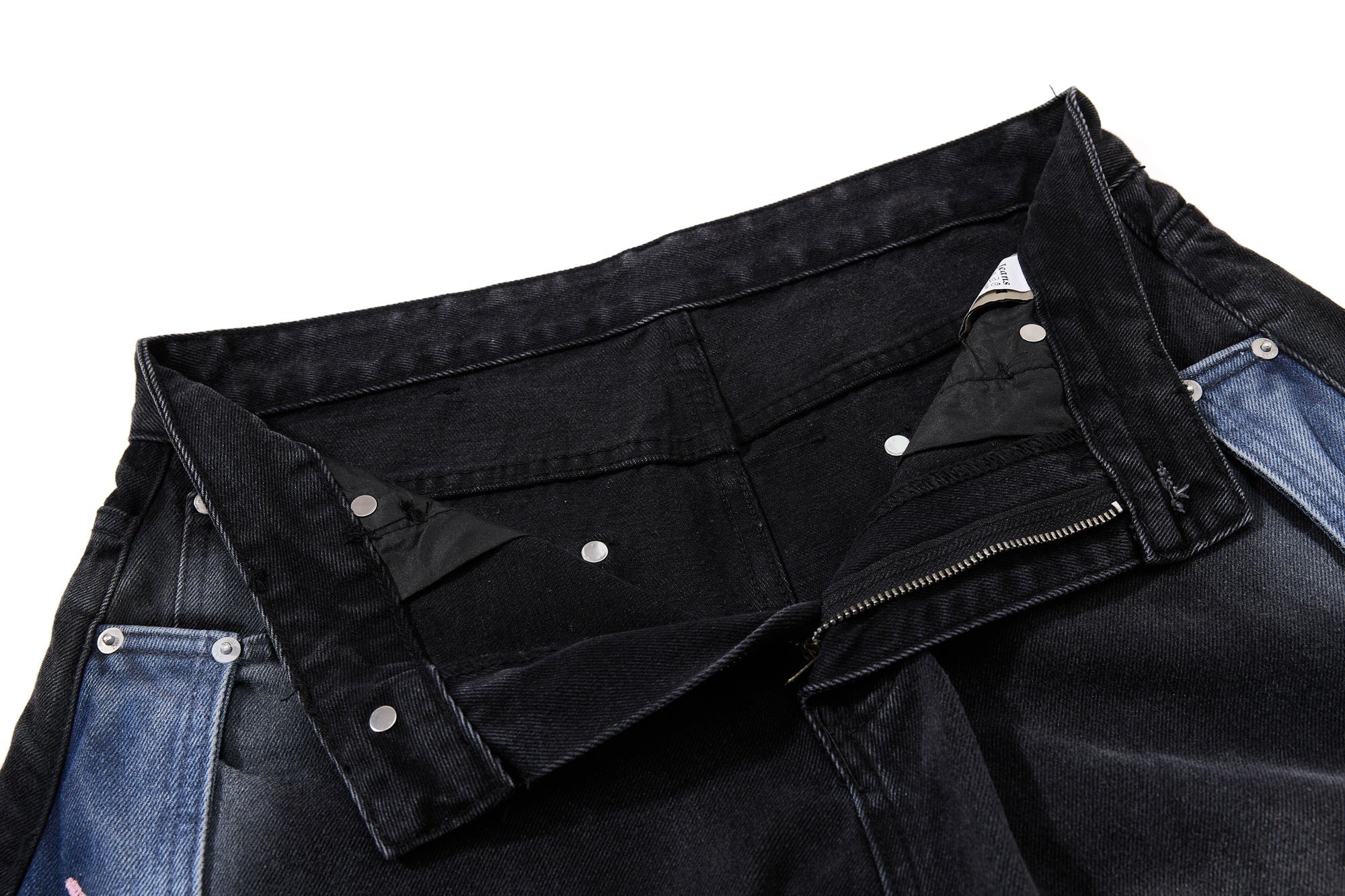 Omirad Graphic Panel Wide-Leg Denim Jeans