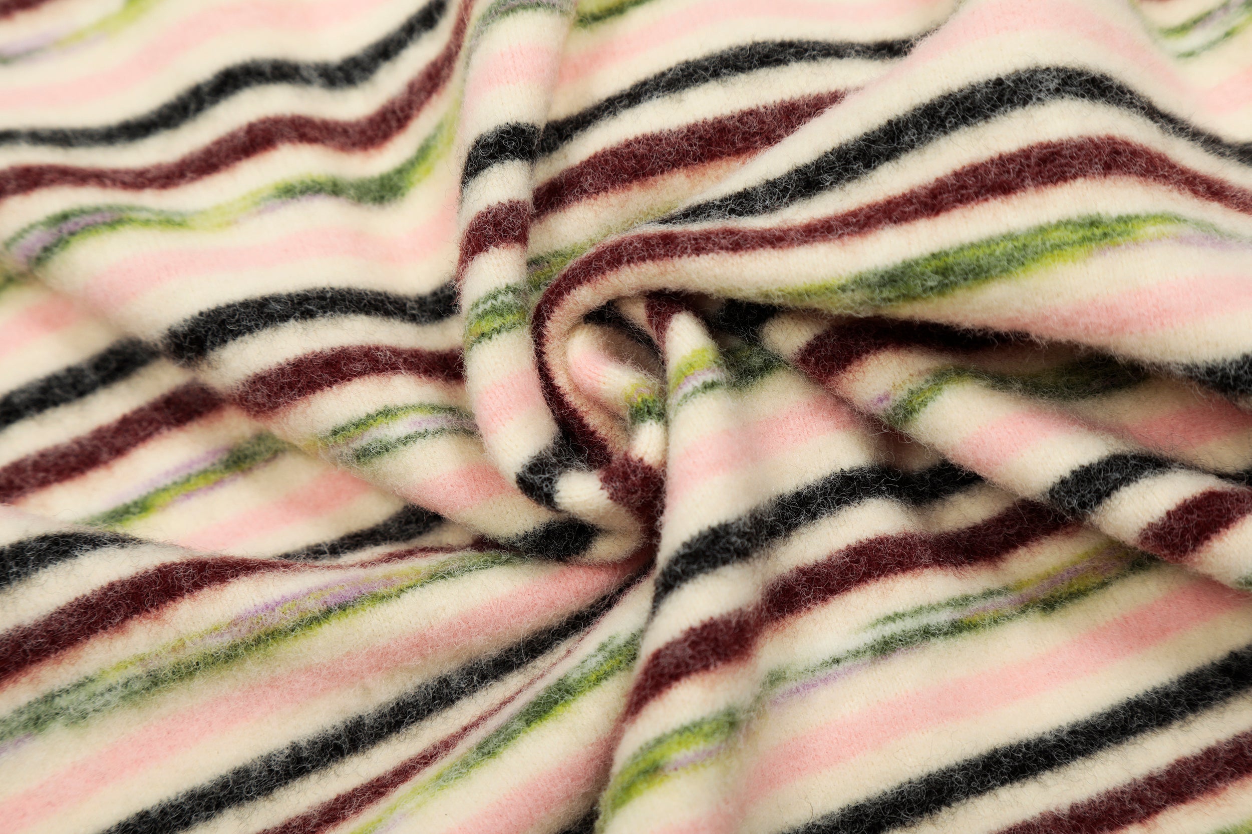 Omirad Striped Knit Zip Hoodie