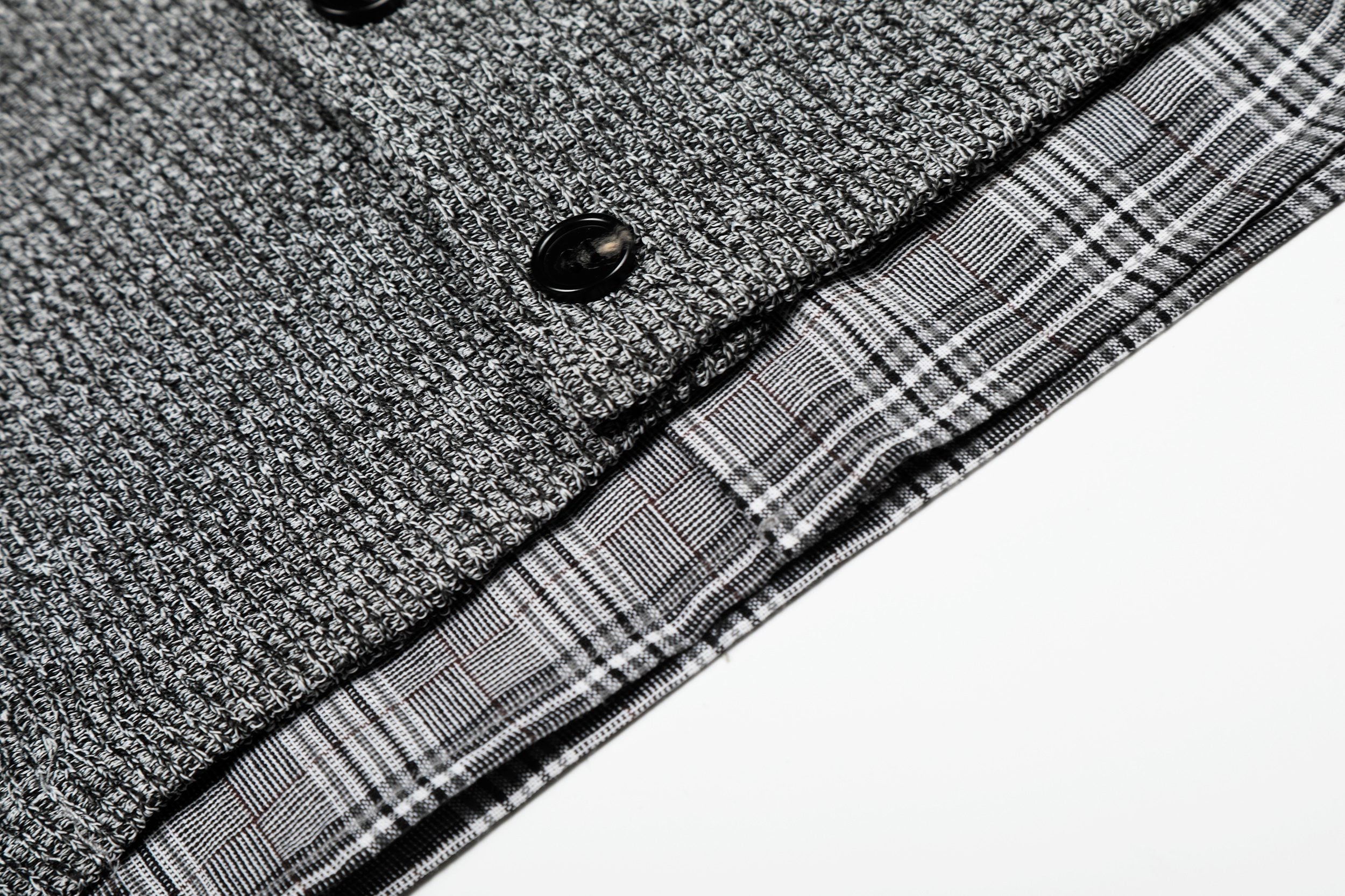 Omirad “Layered Knit Check Shirt”
