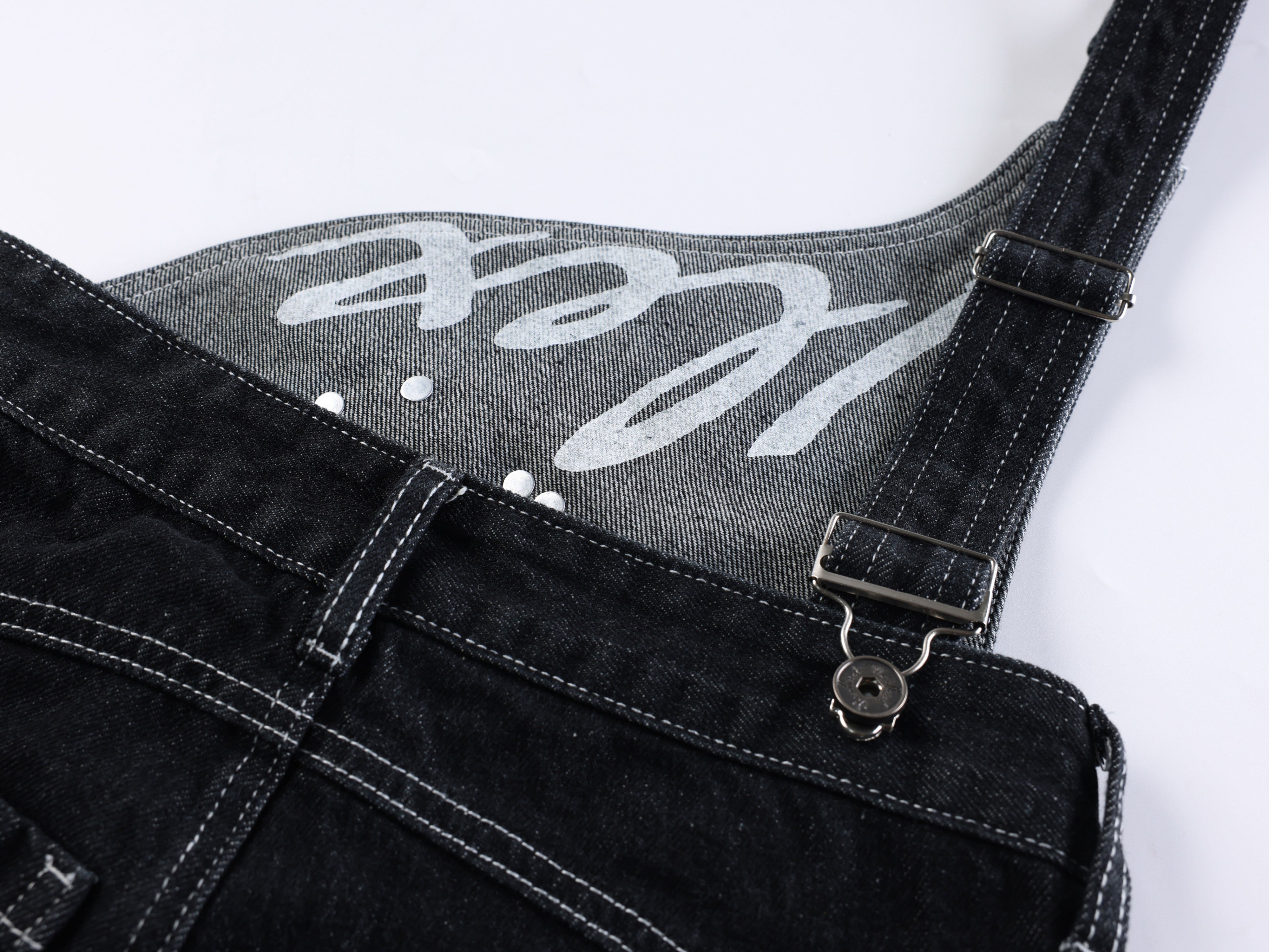 Omirad Hardware Strap Wide-Leg Jeans