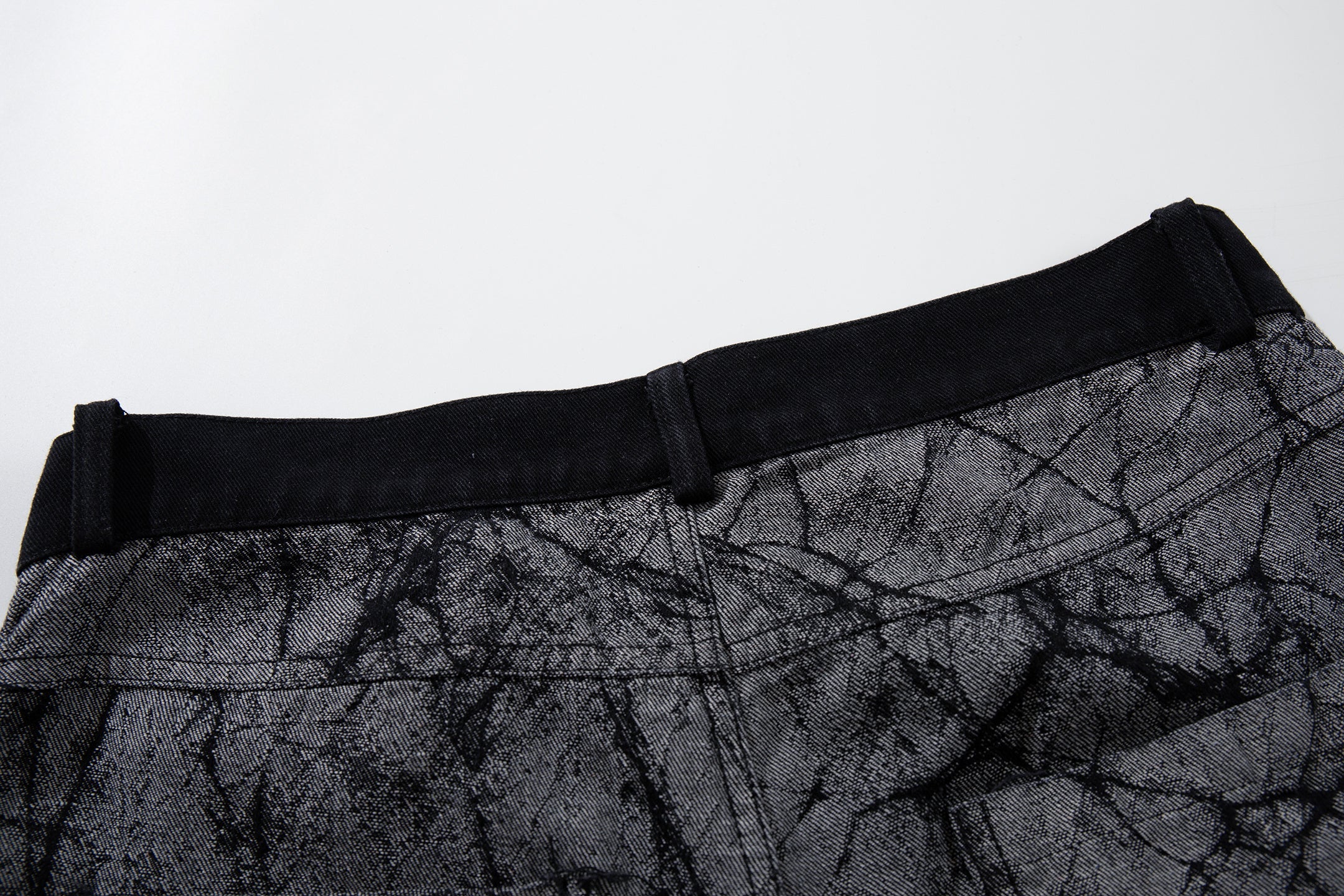Omirad Graphic Panel Wide Leg Denim Pants