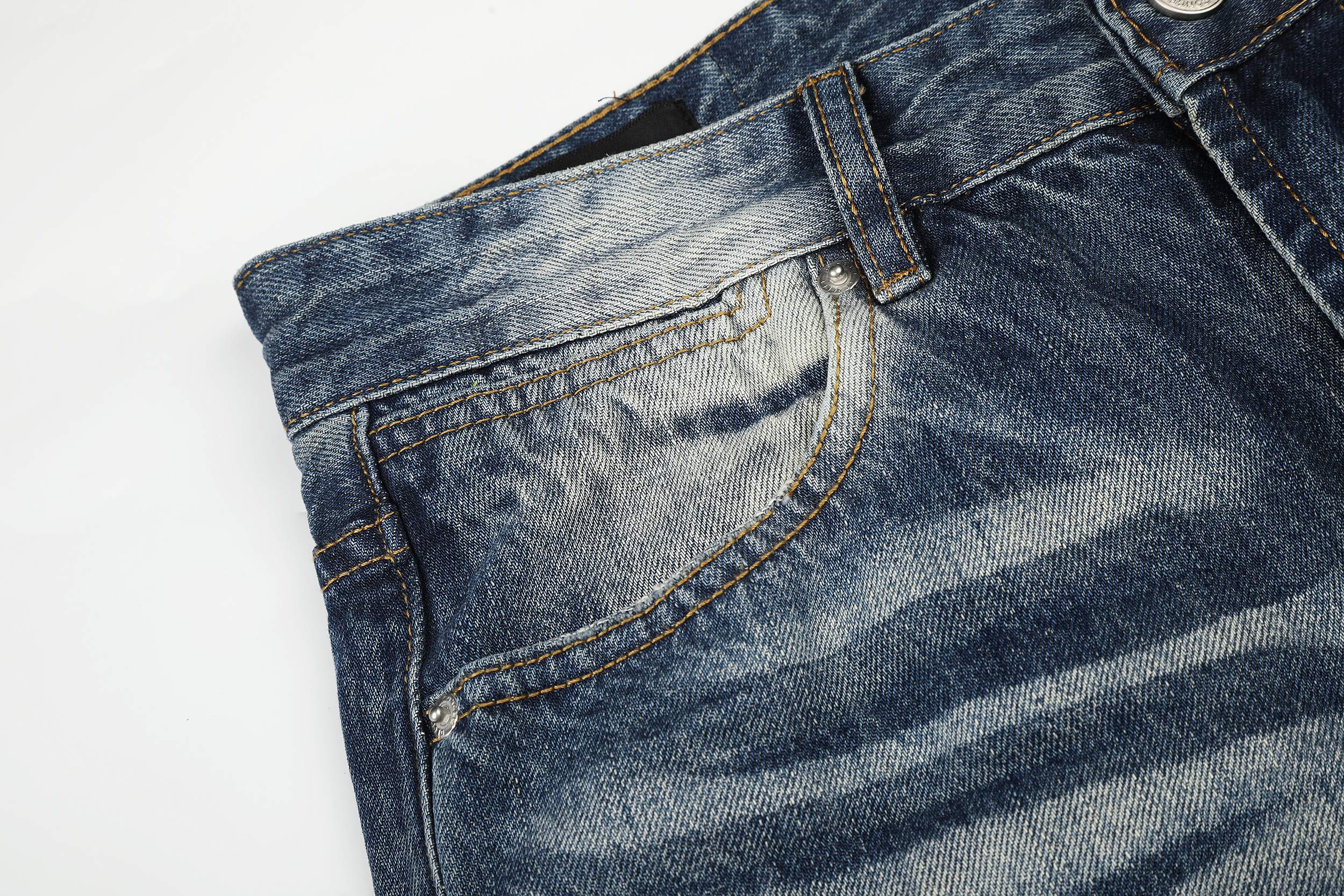 Omirad Studded Vintage Wash Jeans