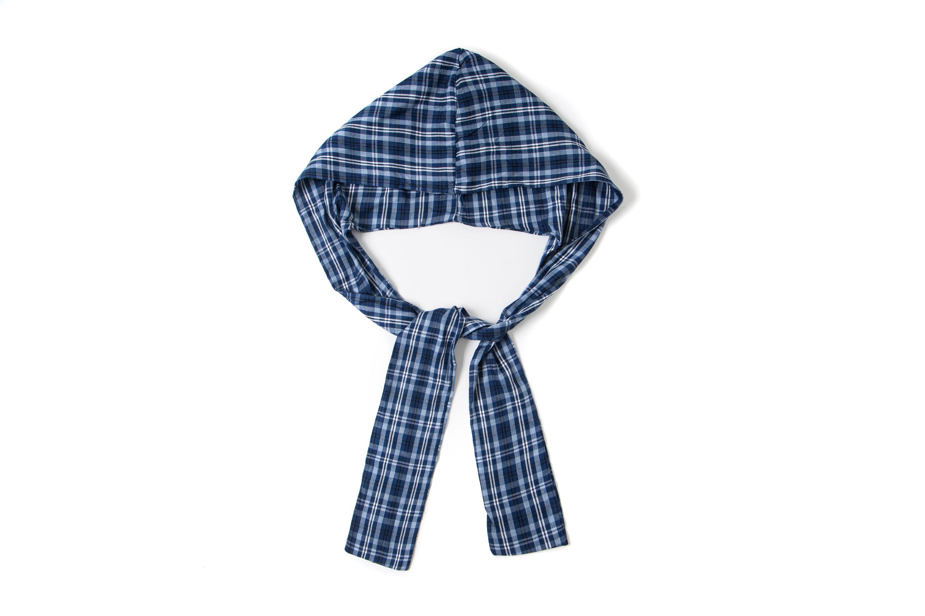 Omirad Plaid-Scarf Layered Hoodie