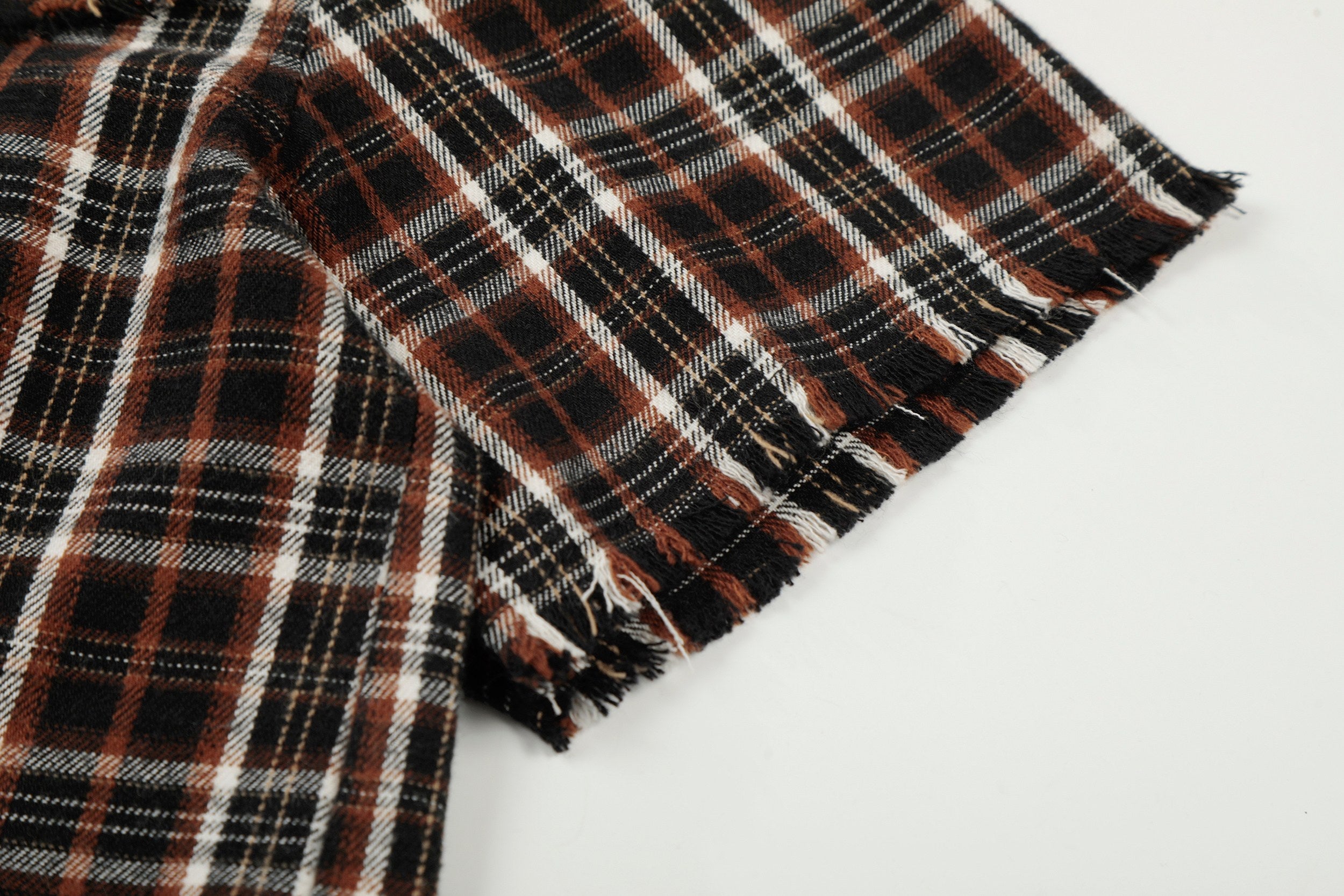 Omirad “Distressed Plaid Short Sleeve Shirt”