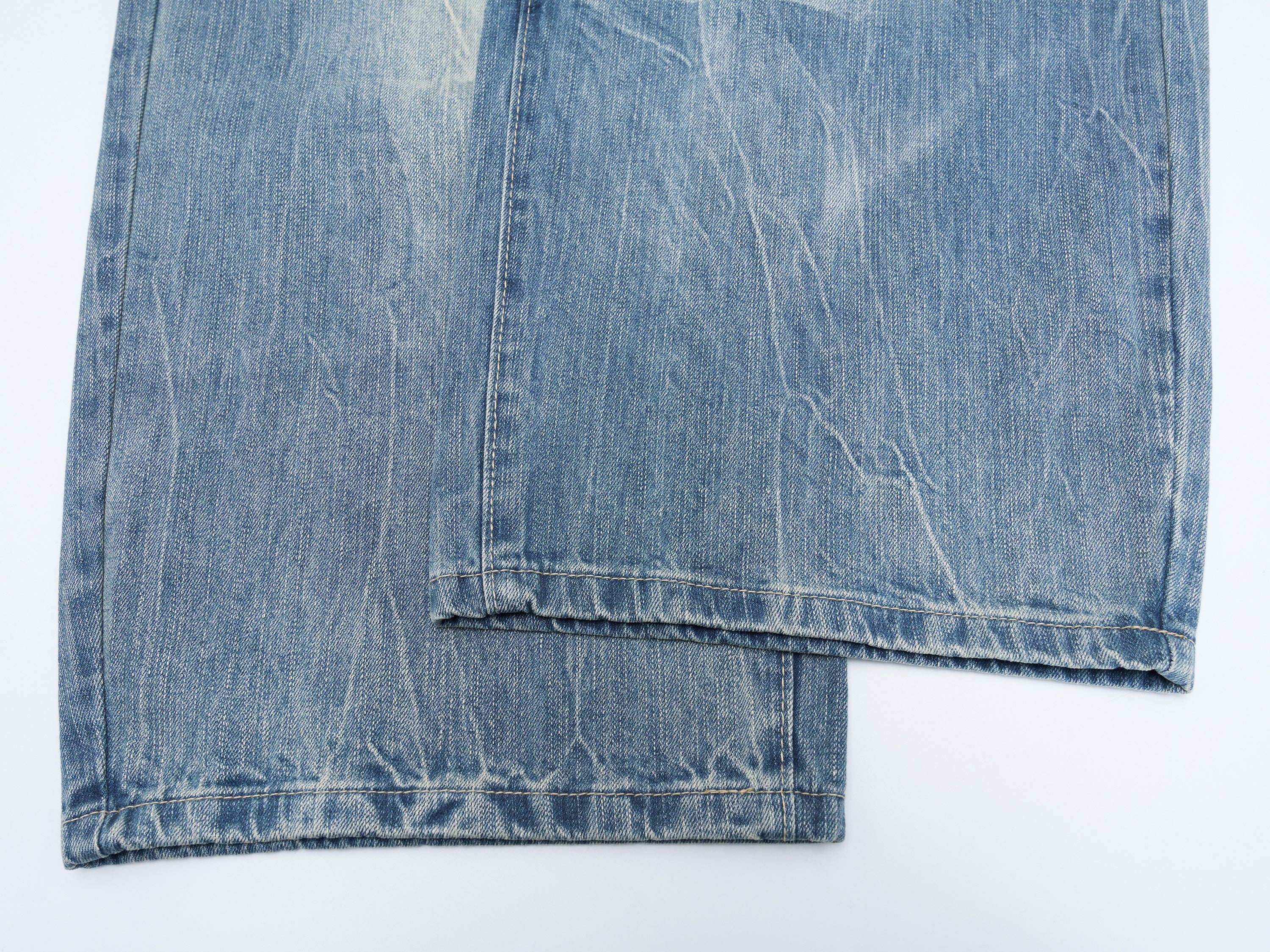 Omirad Heavy Washed Wide-Leg Denim Jeans