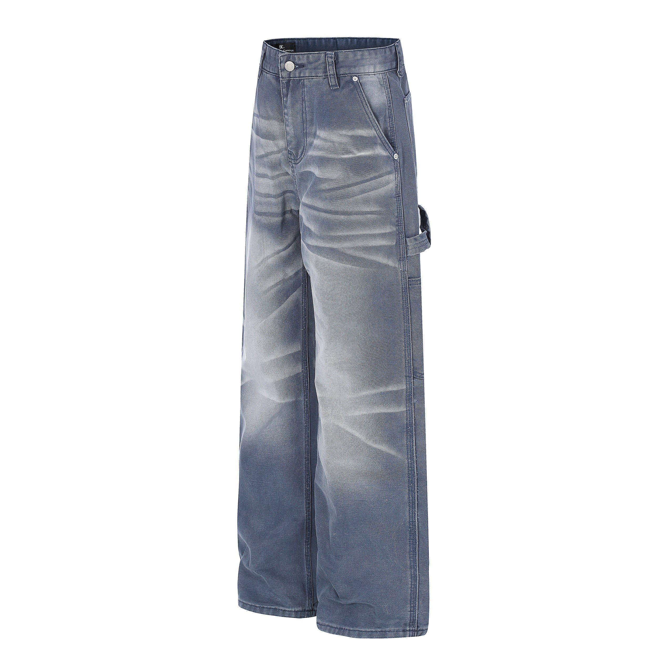 Omirad Washed Wrinkle Effect Denim Jeans