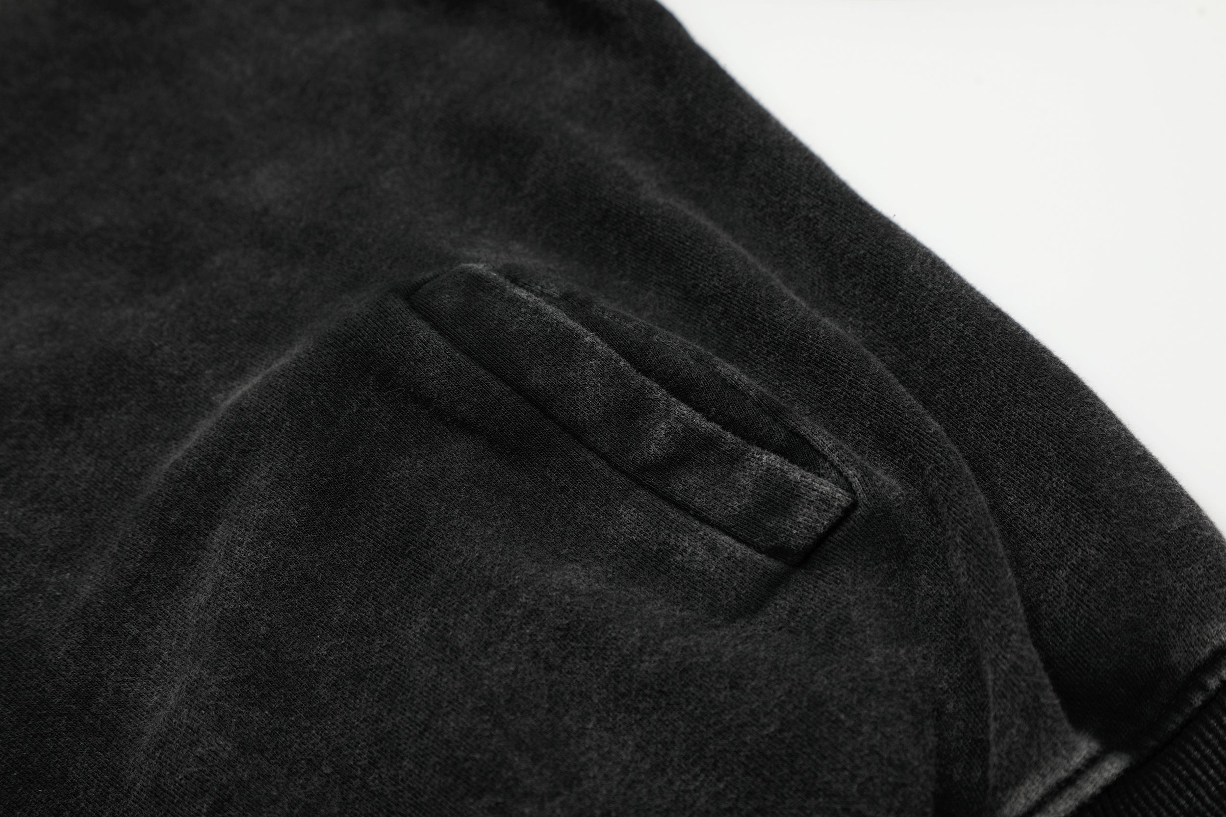 Omirad Asymmetric Zip Washed Hoodie Jacket