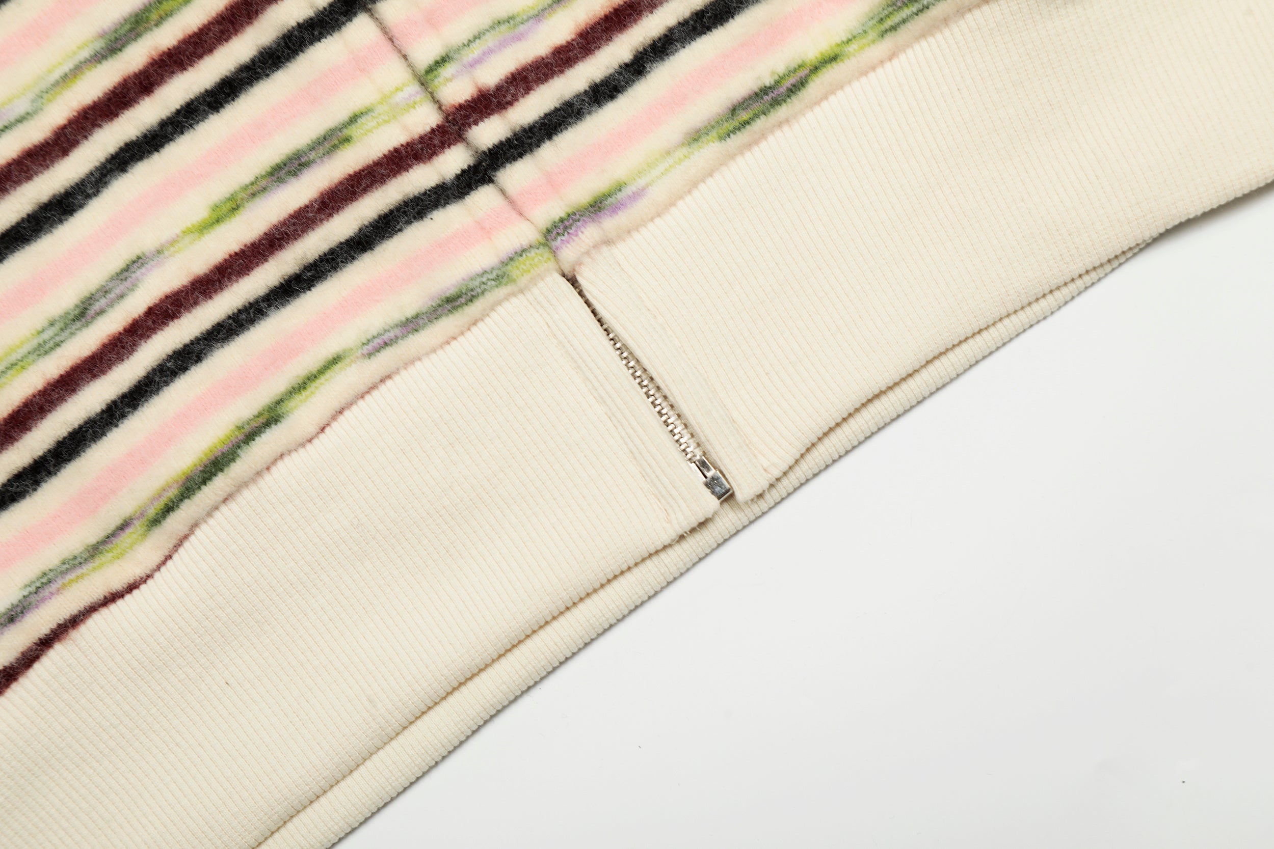 Omirad Striped Knit Zip Hoodie