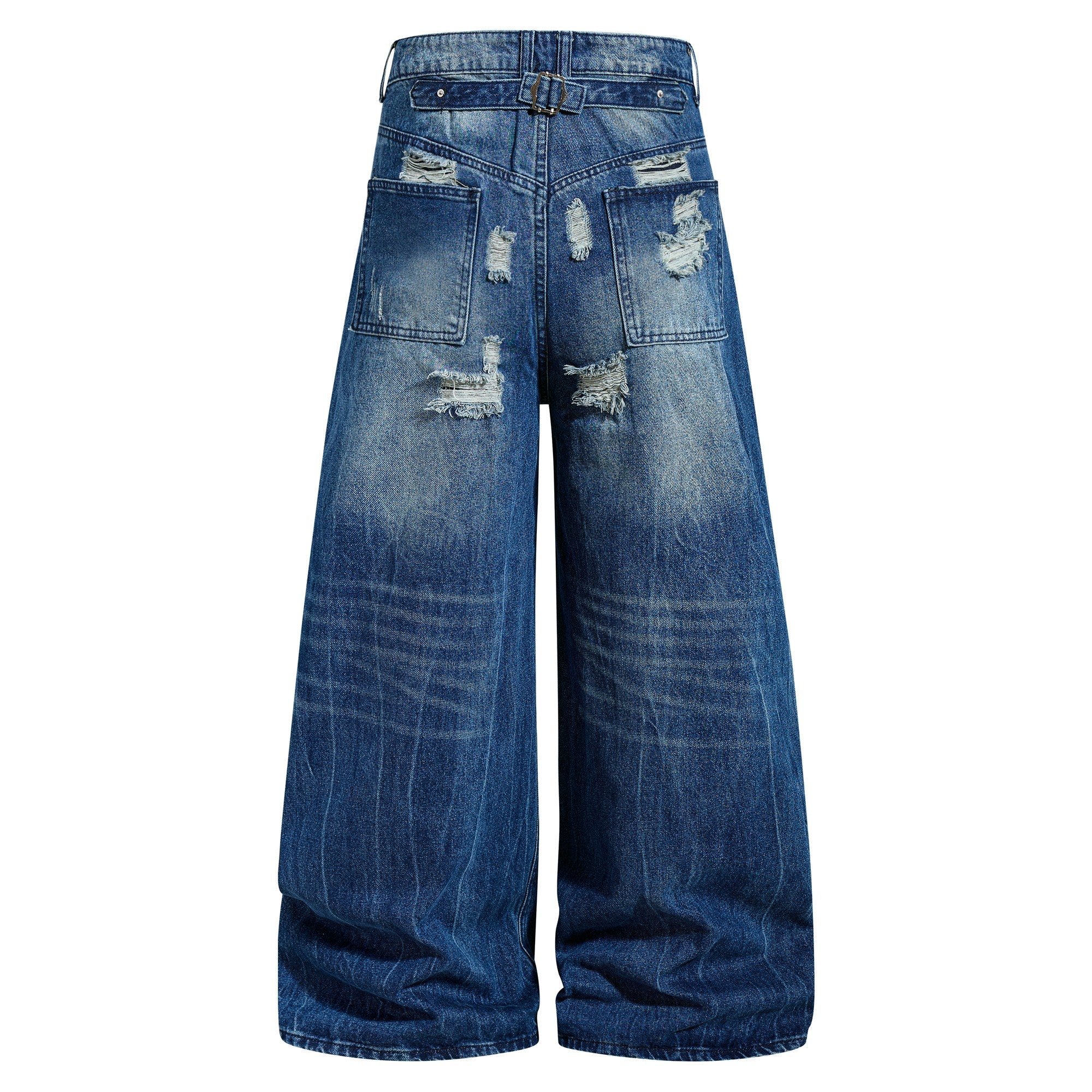 Omirad Distressed Wide-Leg Denim Jeans