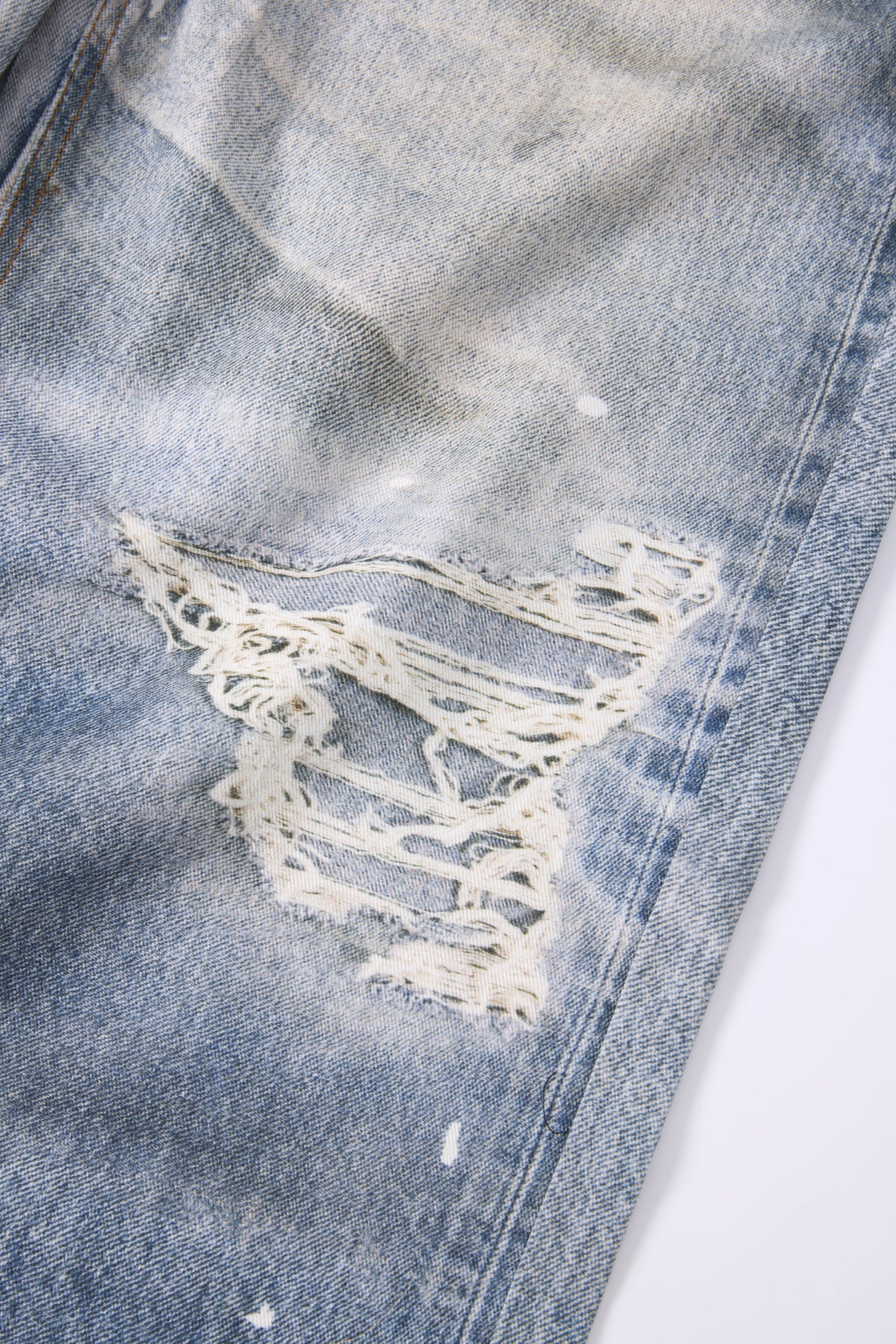 Omirad Layered Waist Distressed Jeans