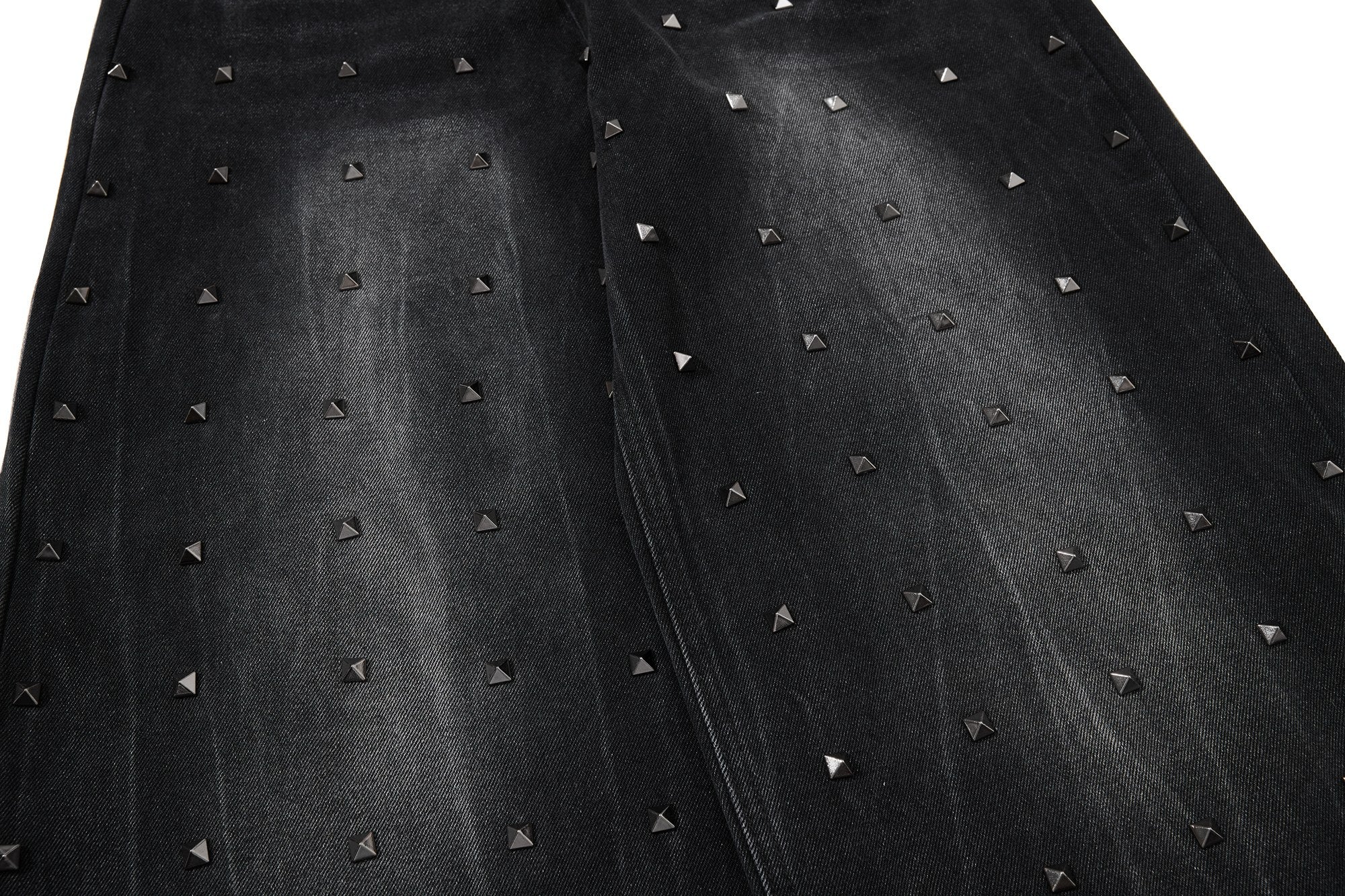 Omirad Studded Wide-Leg Denim Jeans