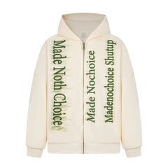 Omirad Gradient Letter Zip Hoodie