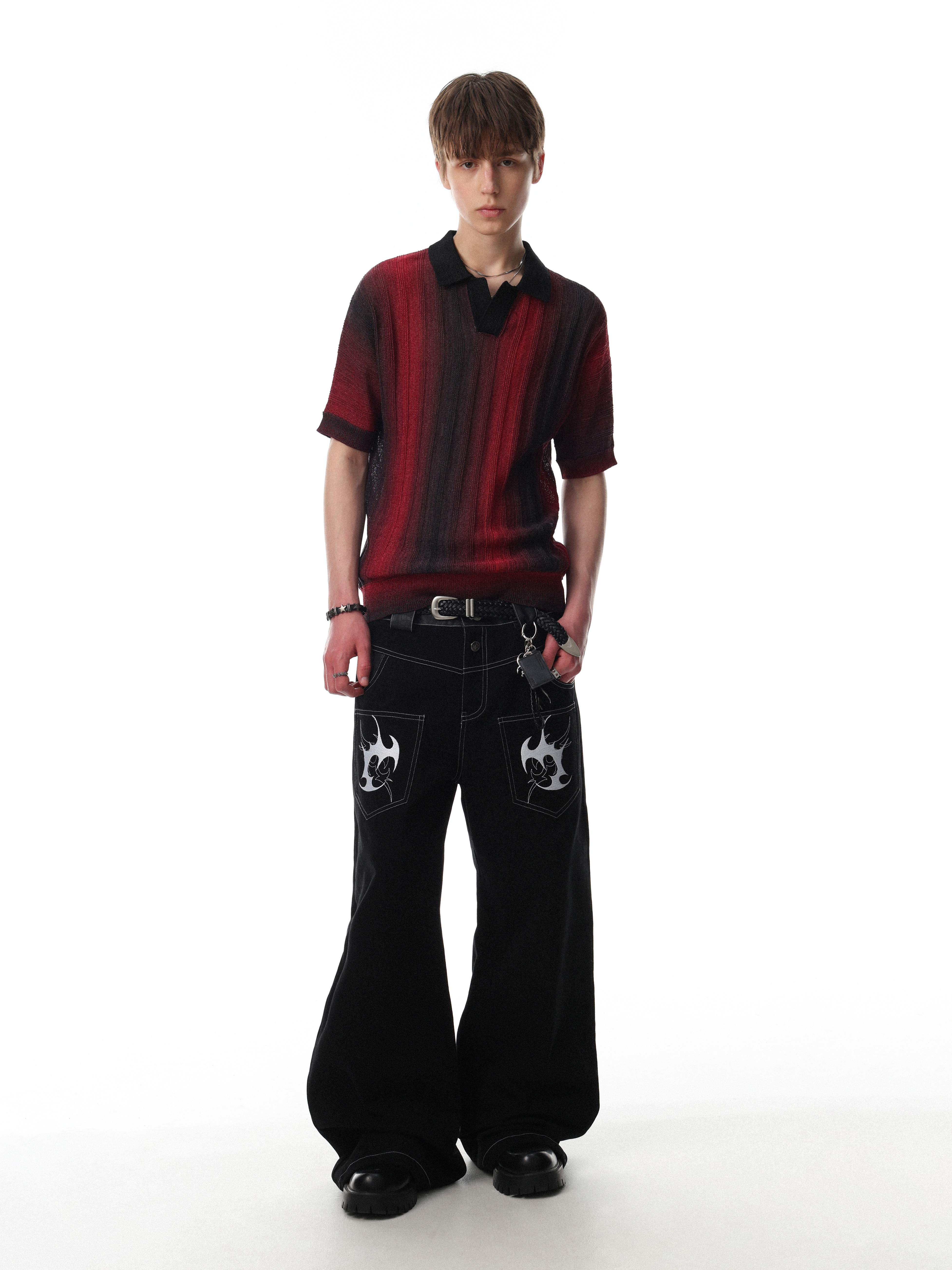 Omirad “Gradient Knit Polo Tee”