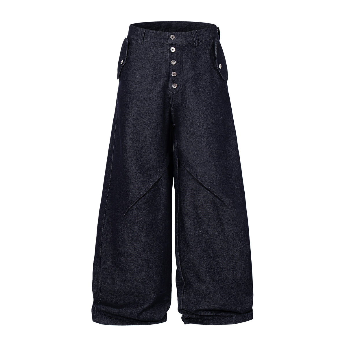 Omirad Panel Construction Wide Leg Denim Pants