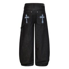 Omirad Cross Pocket Wide-Leg Jeans