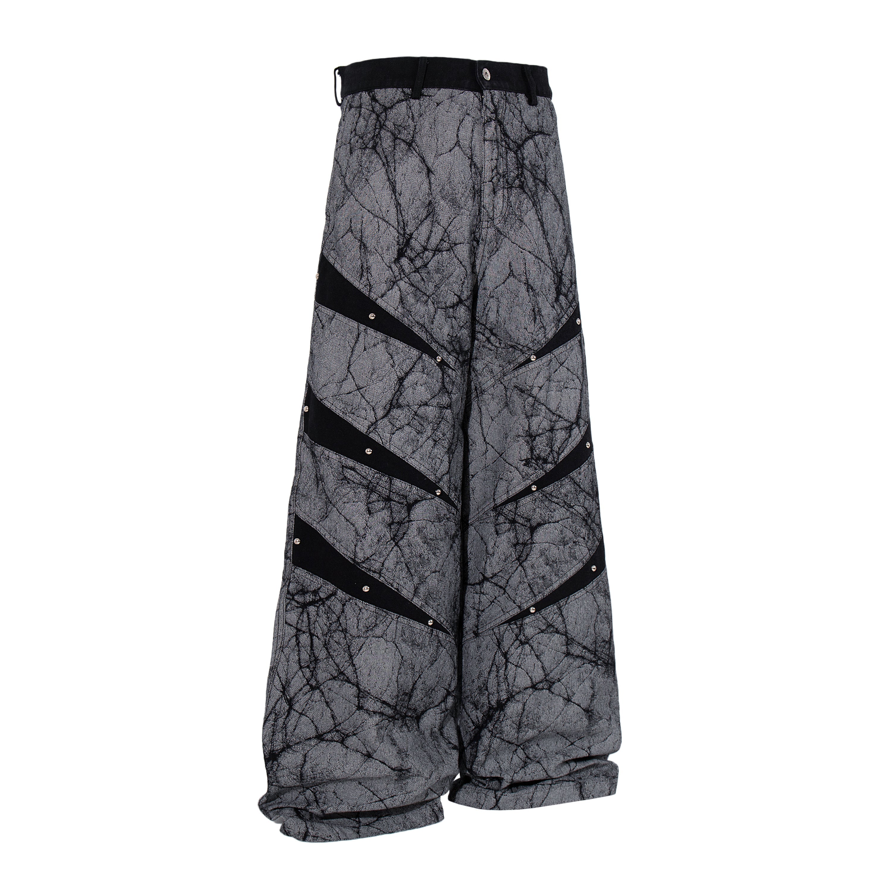 Omirad Graphic Panel Wide Leg Denim Pants