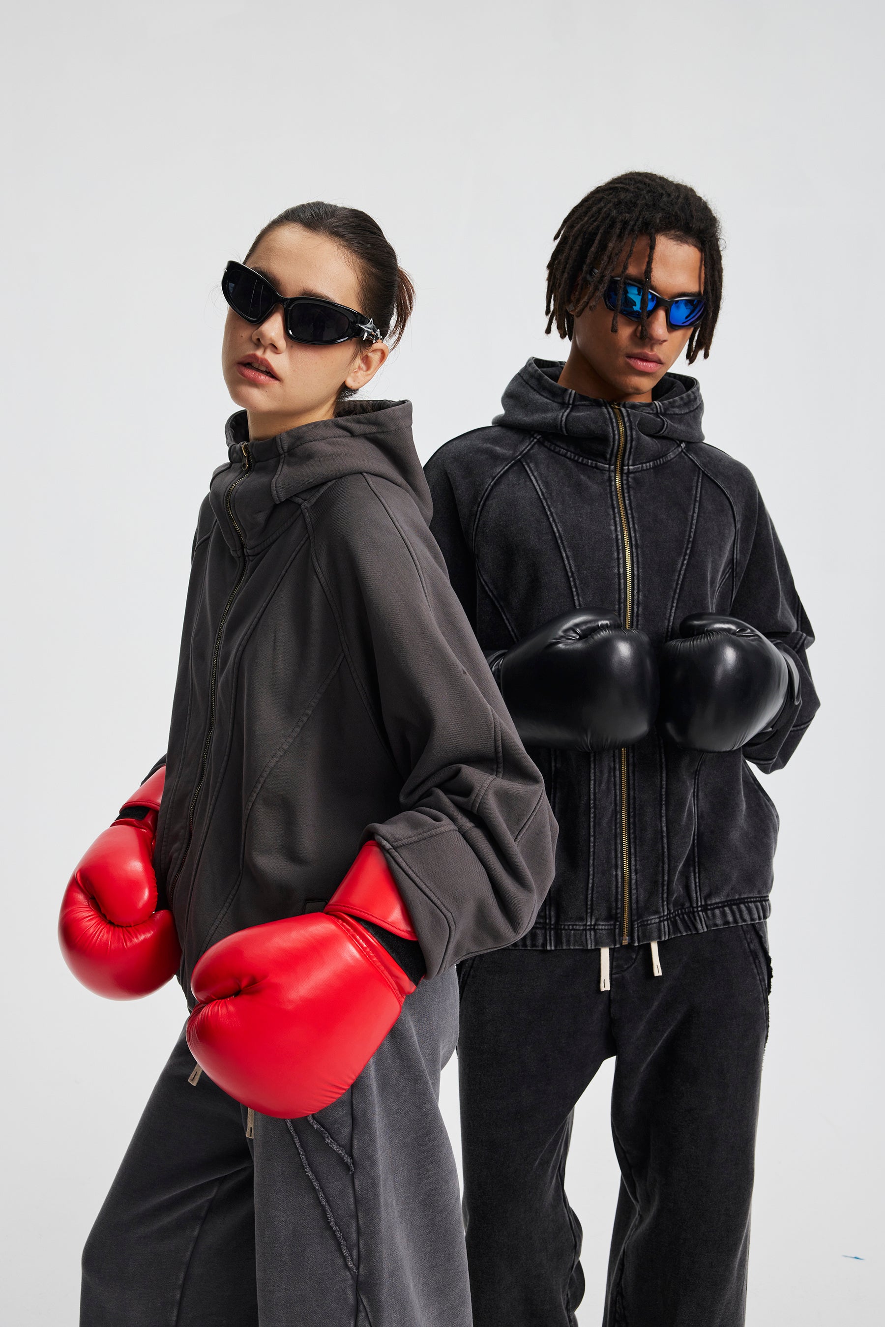 Omirad Curved-Seam Full-Zip Hoodie