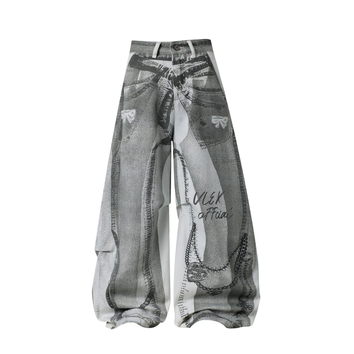Omirad Graphic Panel Wide-Leg Pants