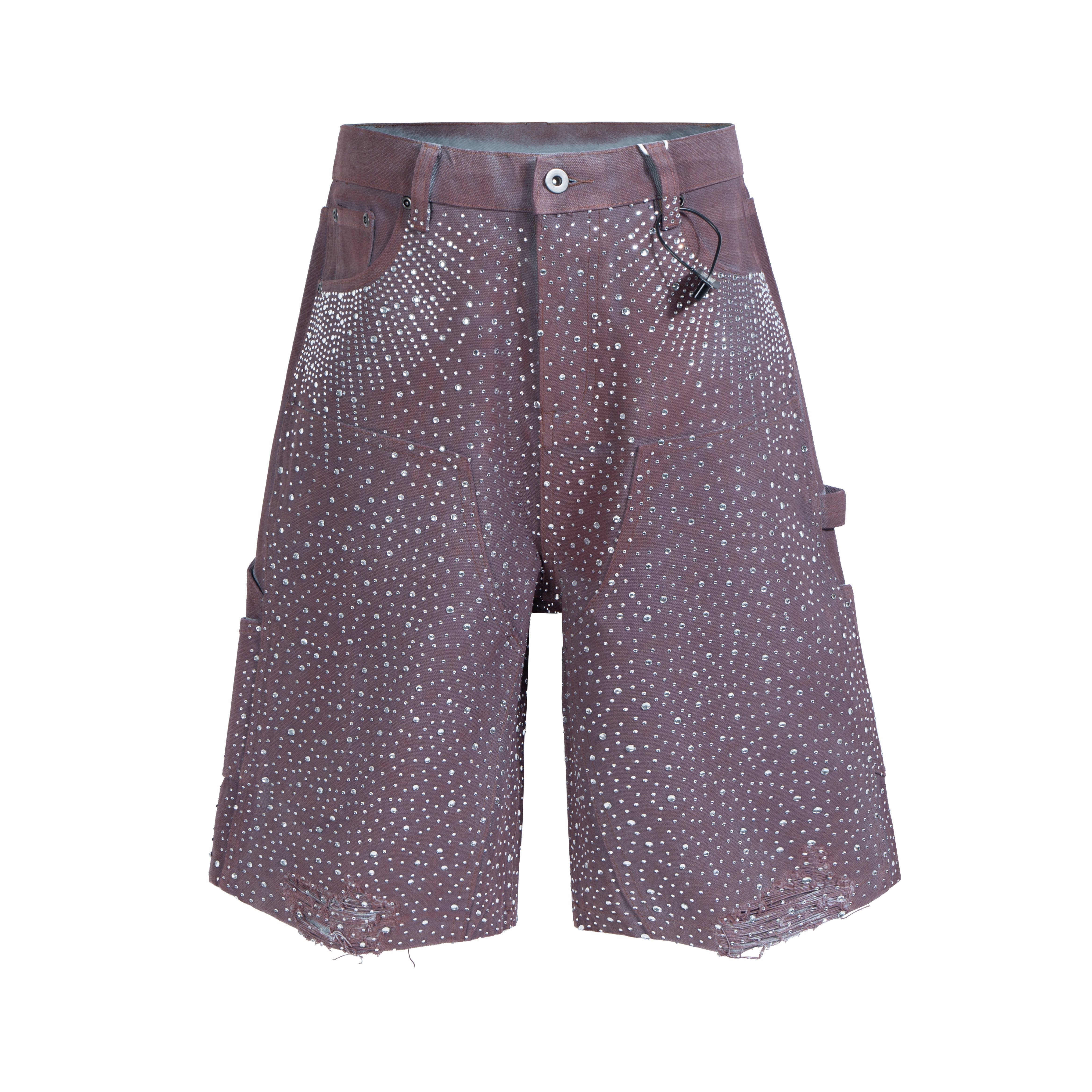 Omirad Studded Denim Shorts