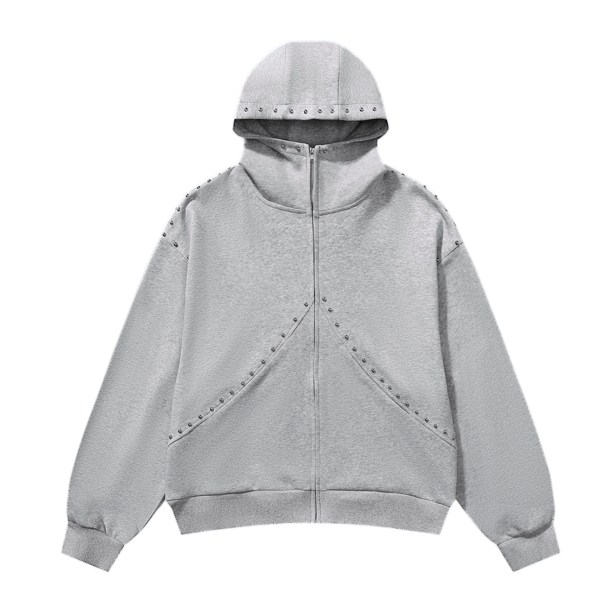 Omirad Studded Arc Zip Hoodie*