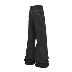 Omirad Studded Panel Wide-Leg Jeans
