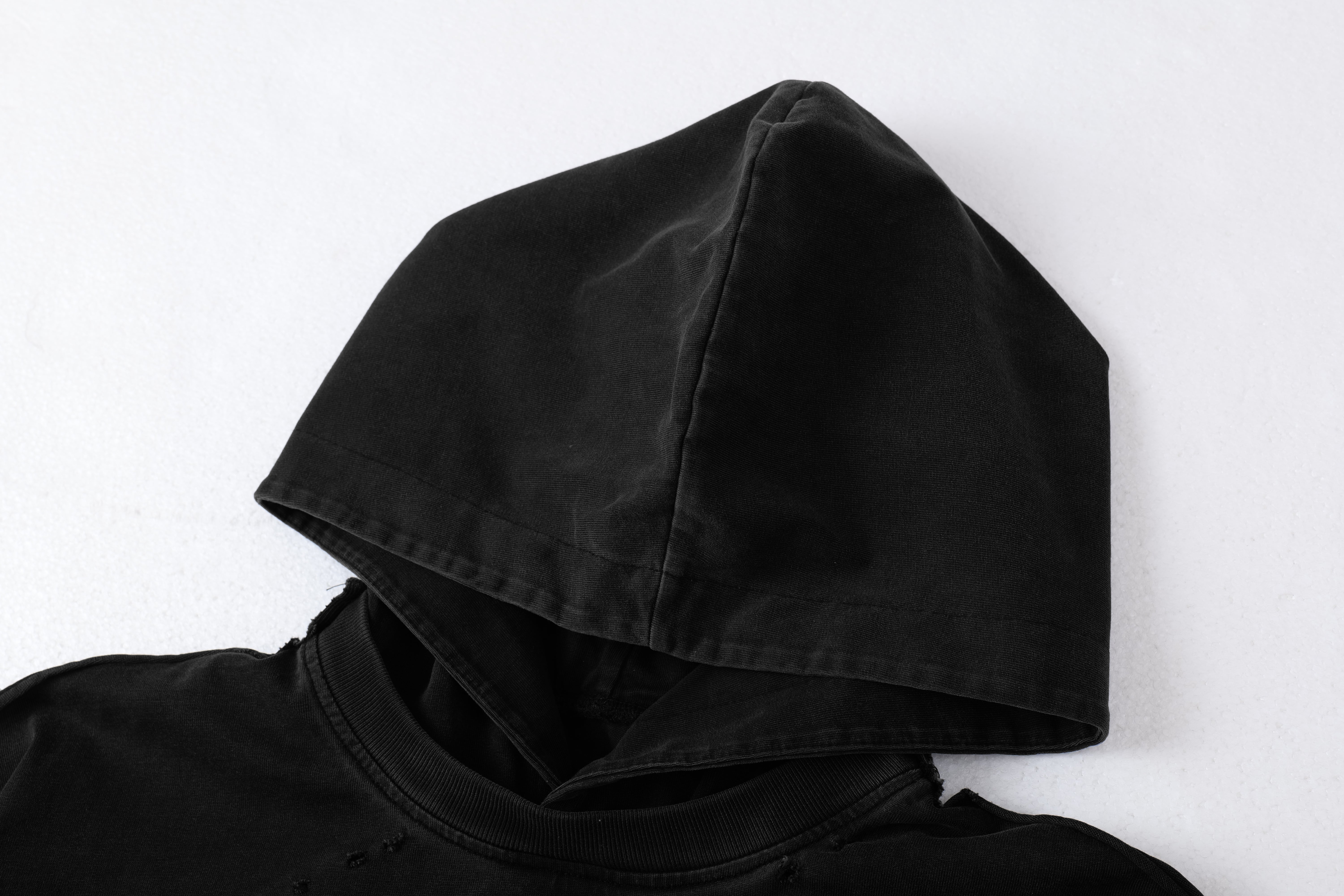 Omirad Destroyed Layered Graphic Hoodie Tee