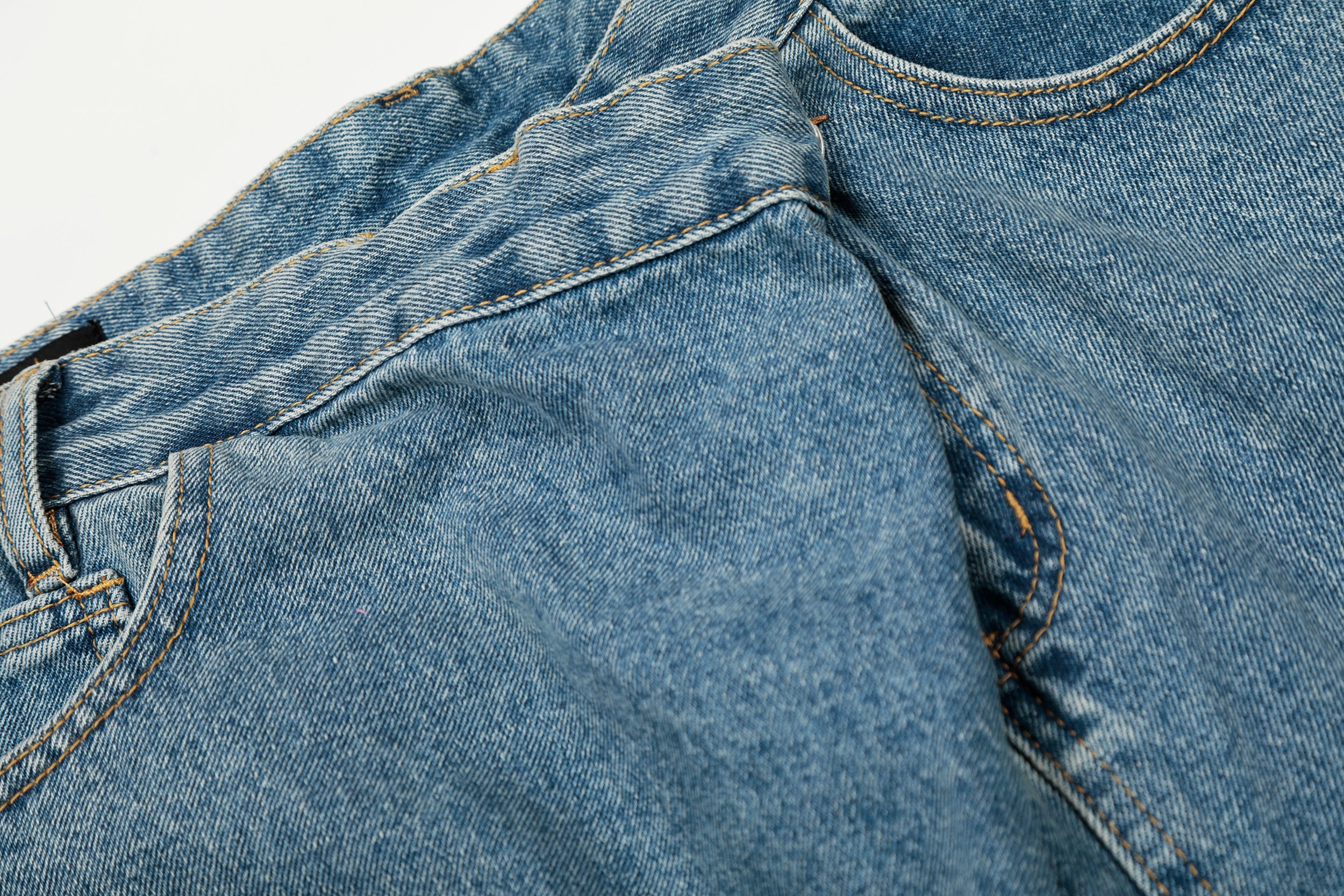 Omirad Asymmetric Waist Wide-Leg Denim Pants
