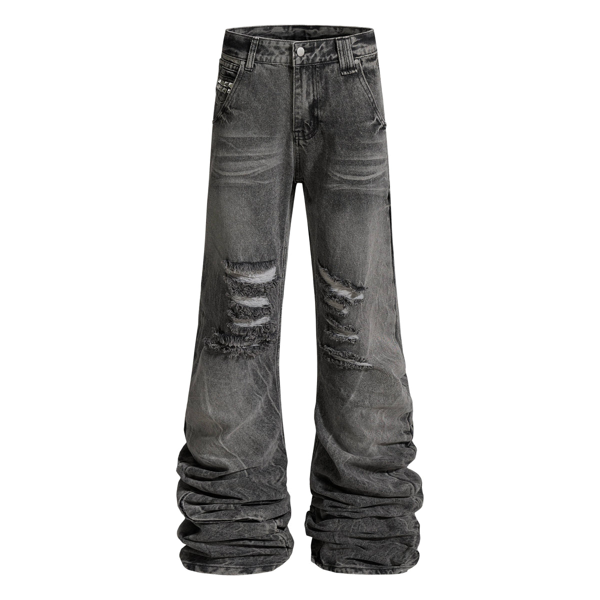 Omirad Distressed Studded Denim Pants
