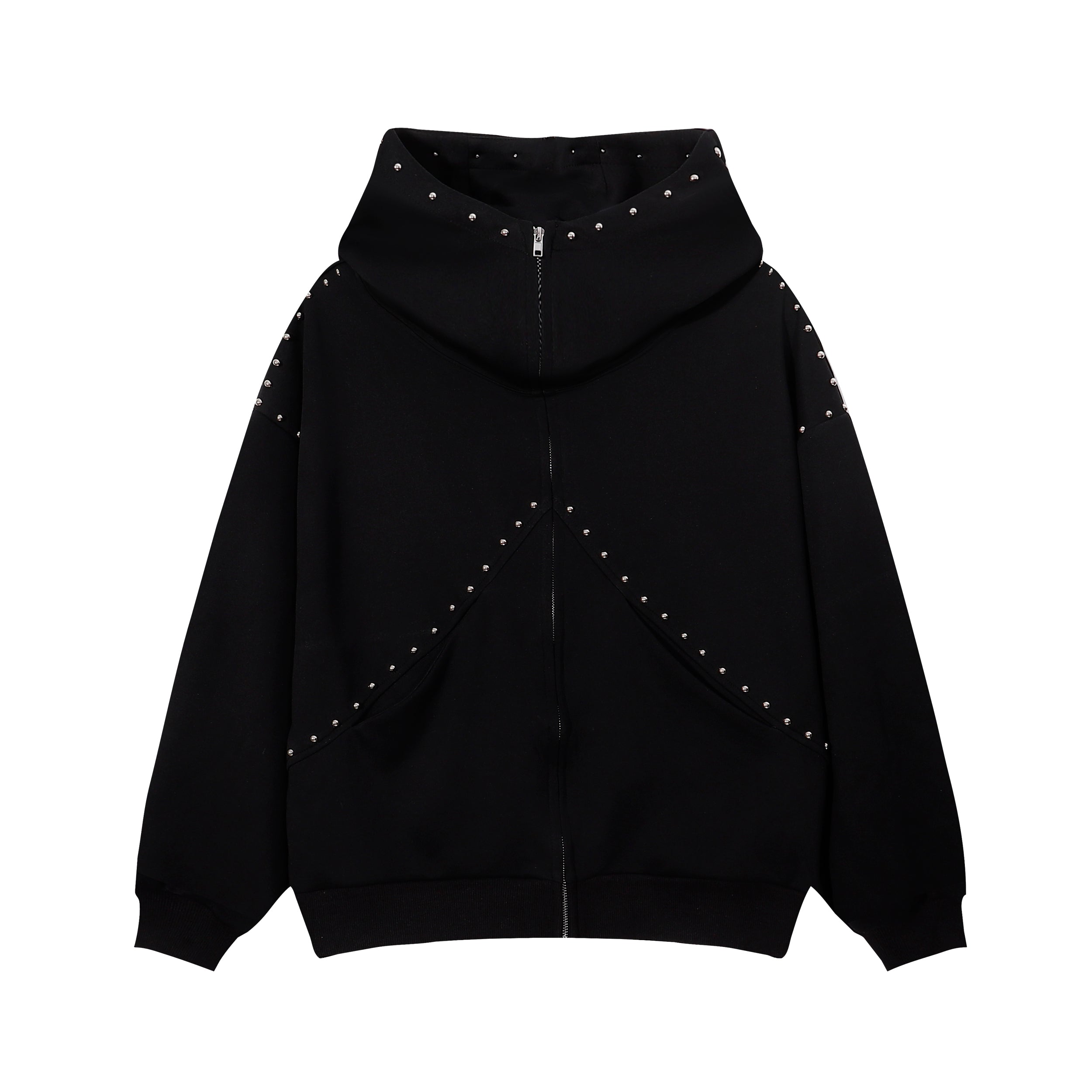 Omirad Studded Arc Zip Hoodie*