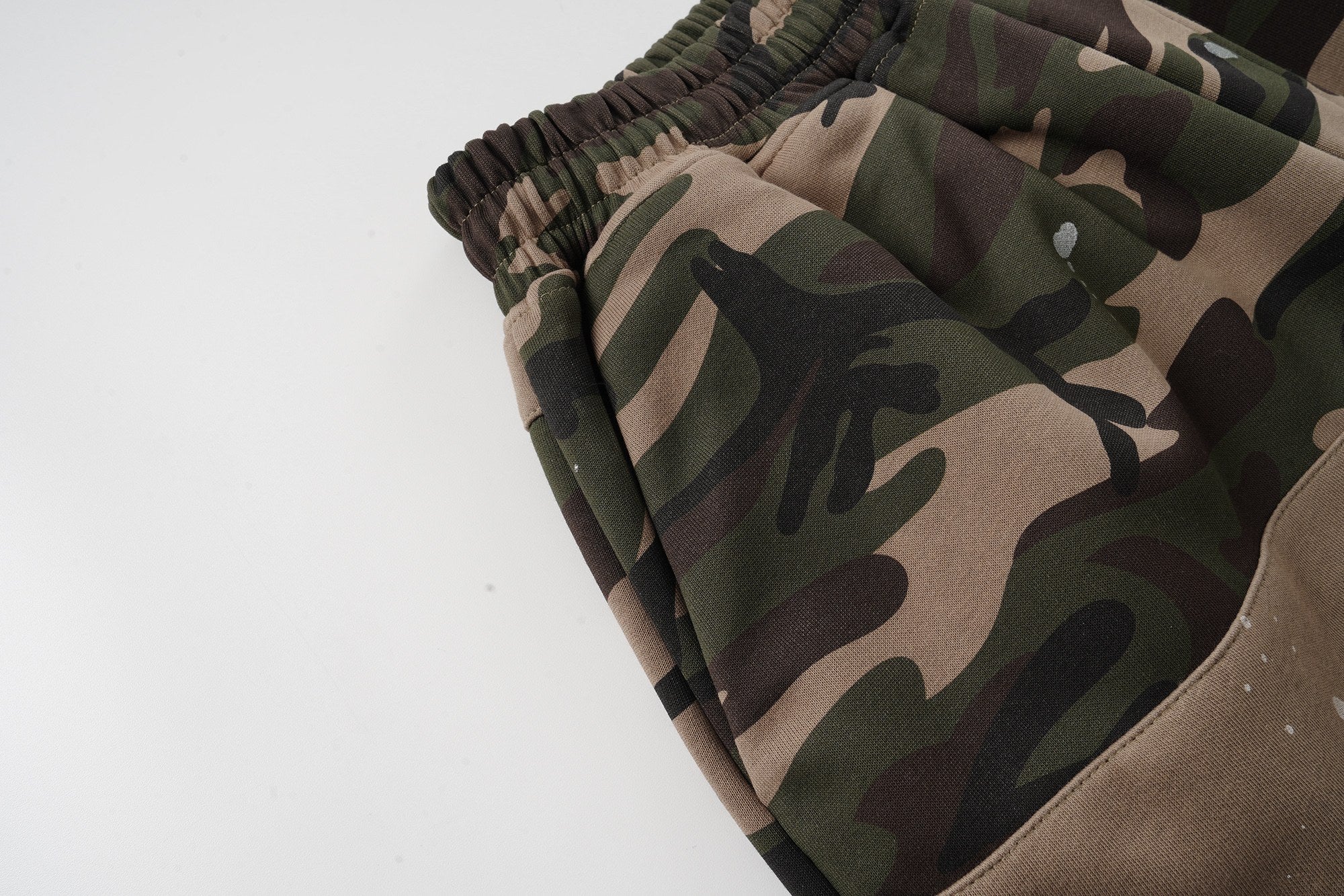 Omirad Camo Patchwork Baggy Shorts