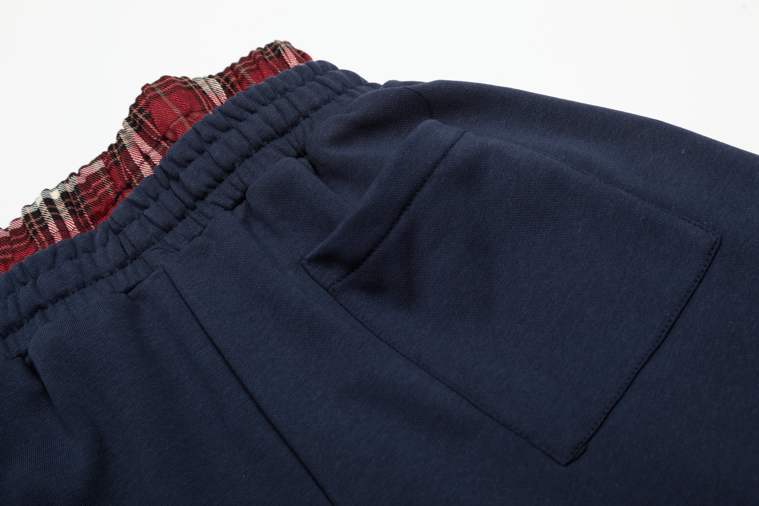 Omirad Plaid-Waist Logo Shorts