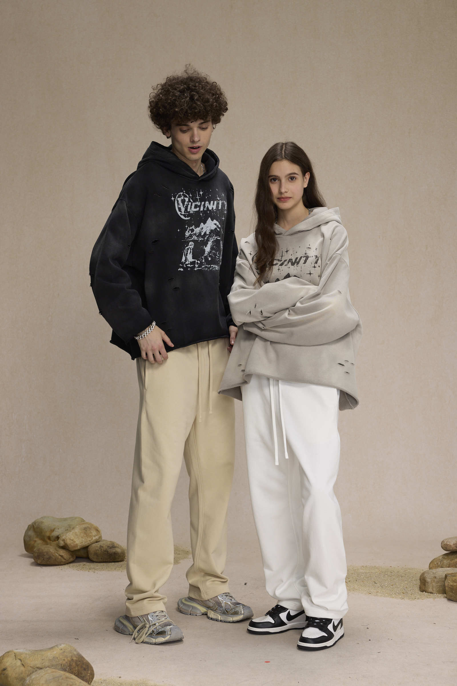 Omirad Graphic Distressed Hoodie
