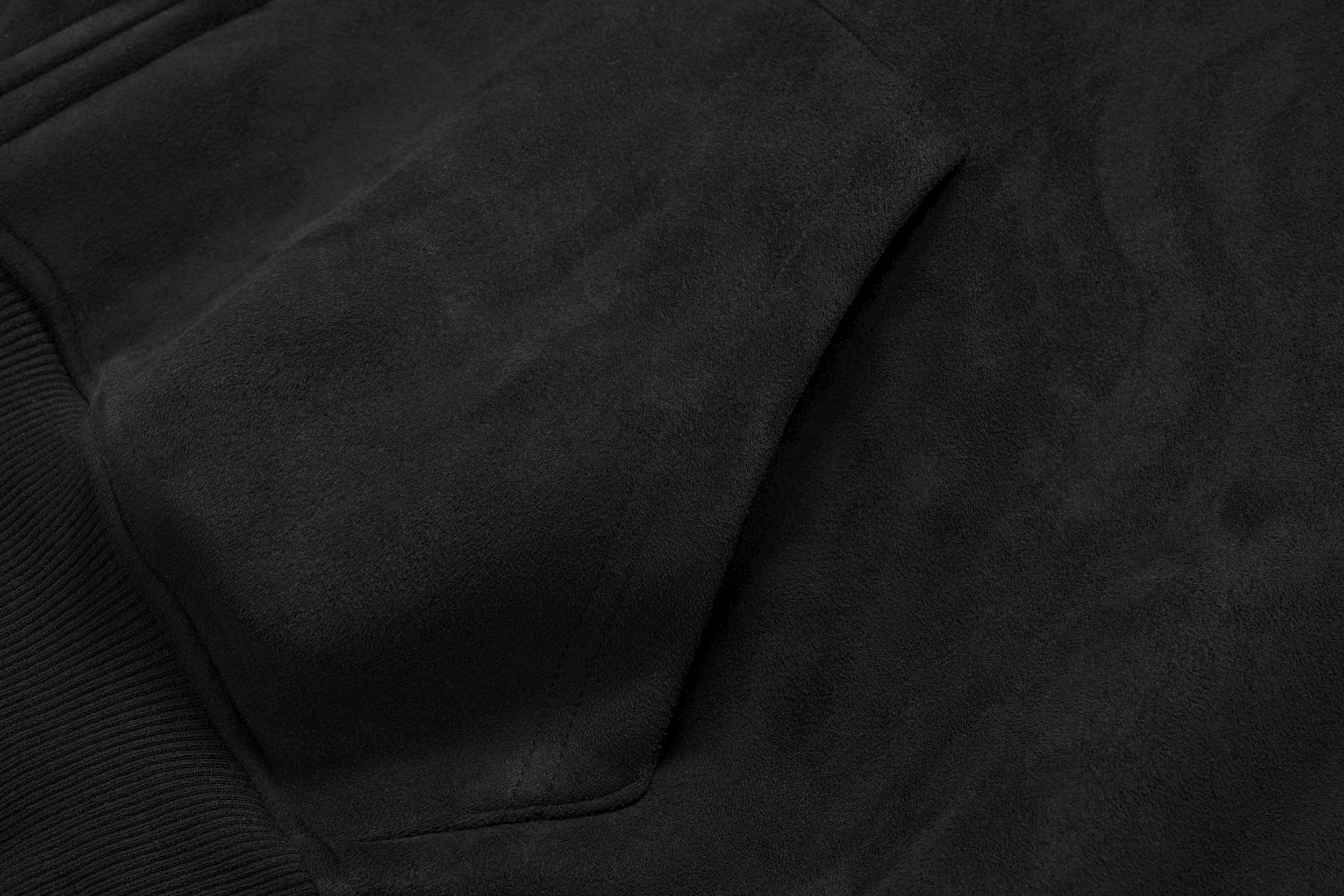 Omirad Gothic Embroidered Suede Zip Hoodie