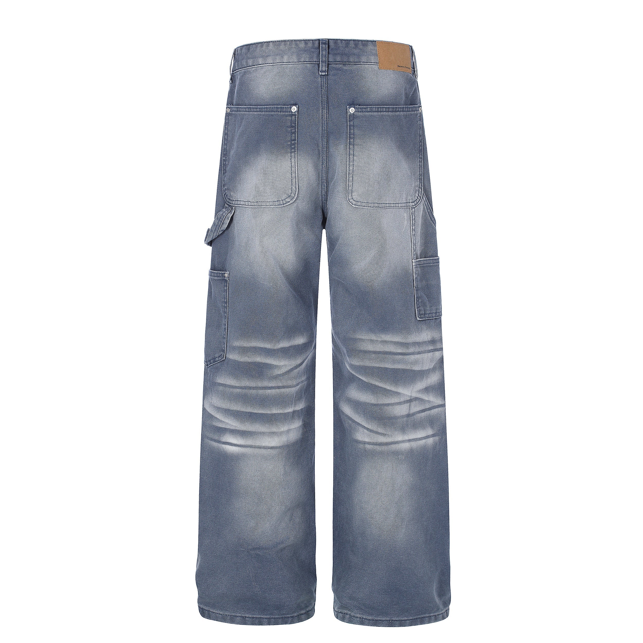 Omirad Washed Wrinkle Effect Denim Jeans