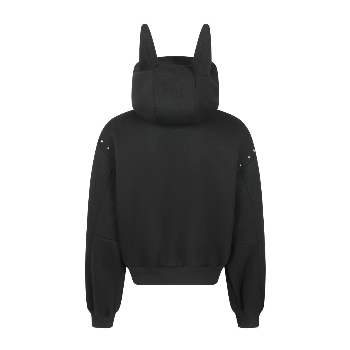 Omirad Devil Horn Studded High-Neck Zip Hoodie