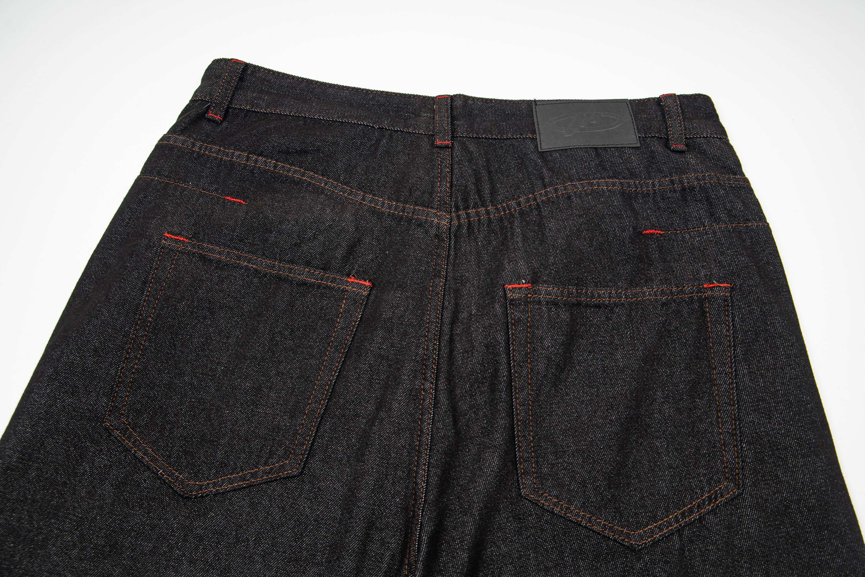 Omirad Hook Closure Wide-Leg Denim Pants