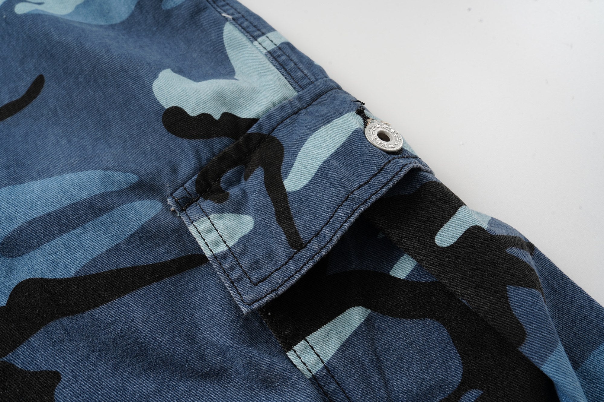 Omirad Blue Camo Cargo Shorts