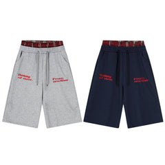 Omirad Plaid-Waist Logo Shorts