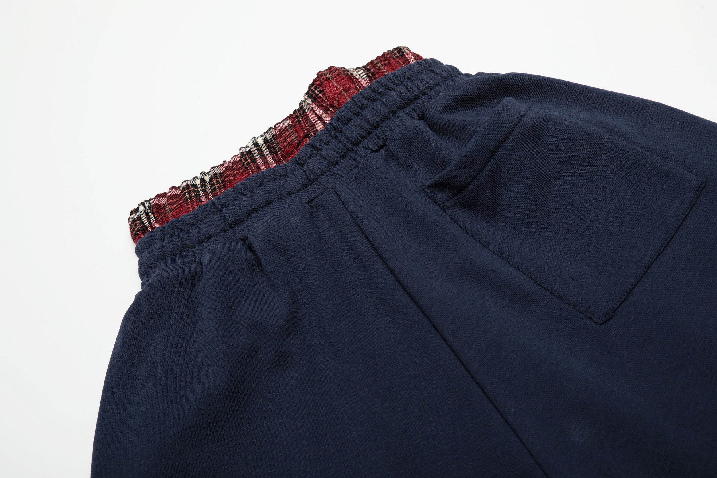 Omirad Plaid-Waist Logo Shorts