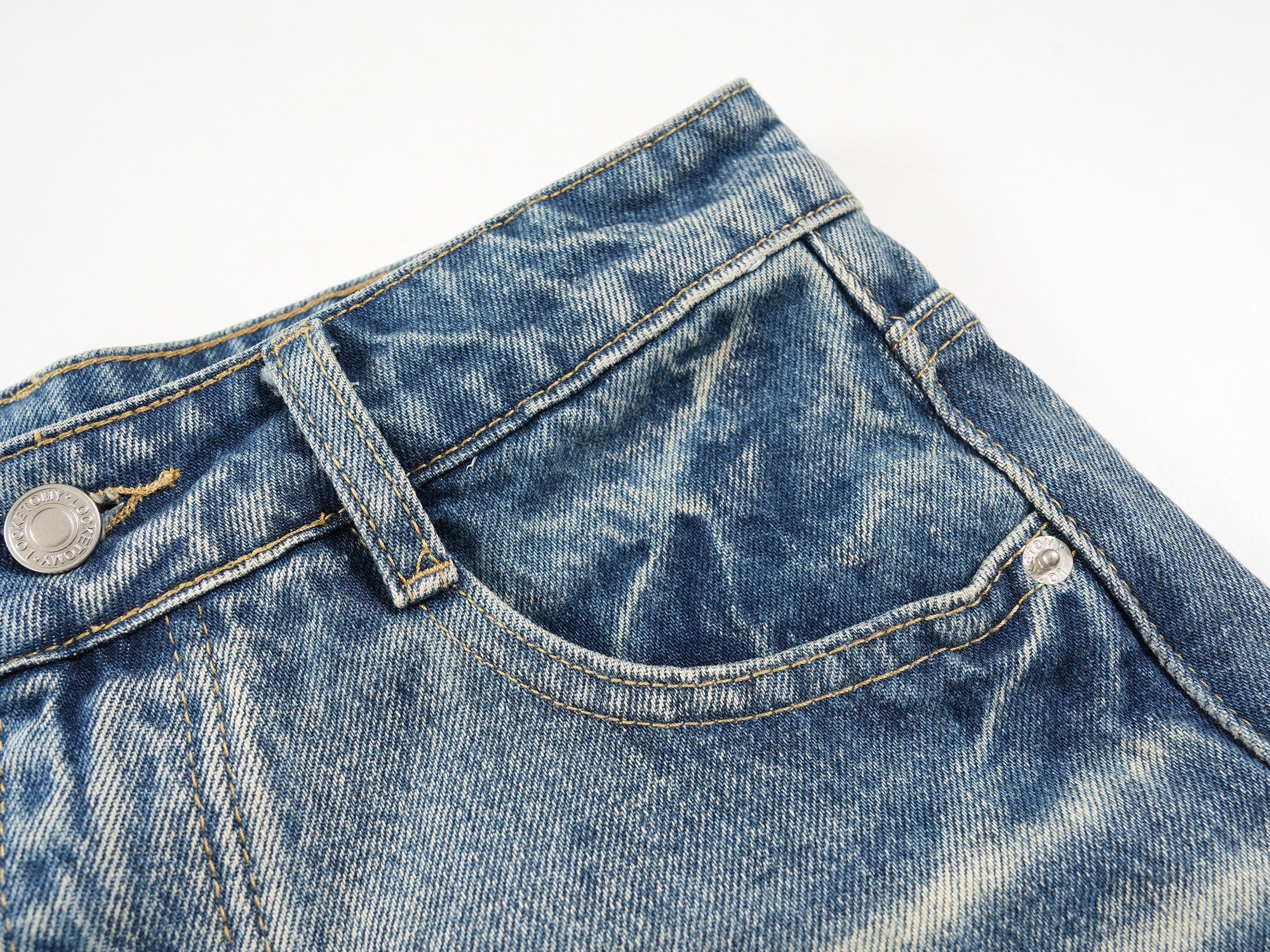 Omirad Faded Wide-Leg Denim Shorts