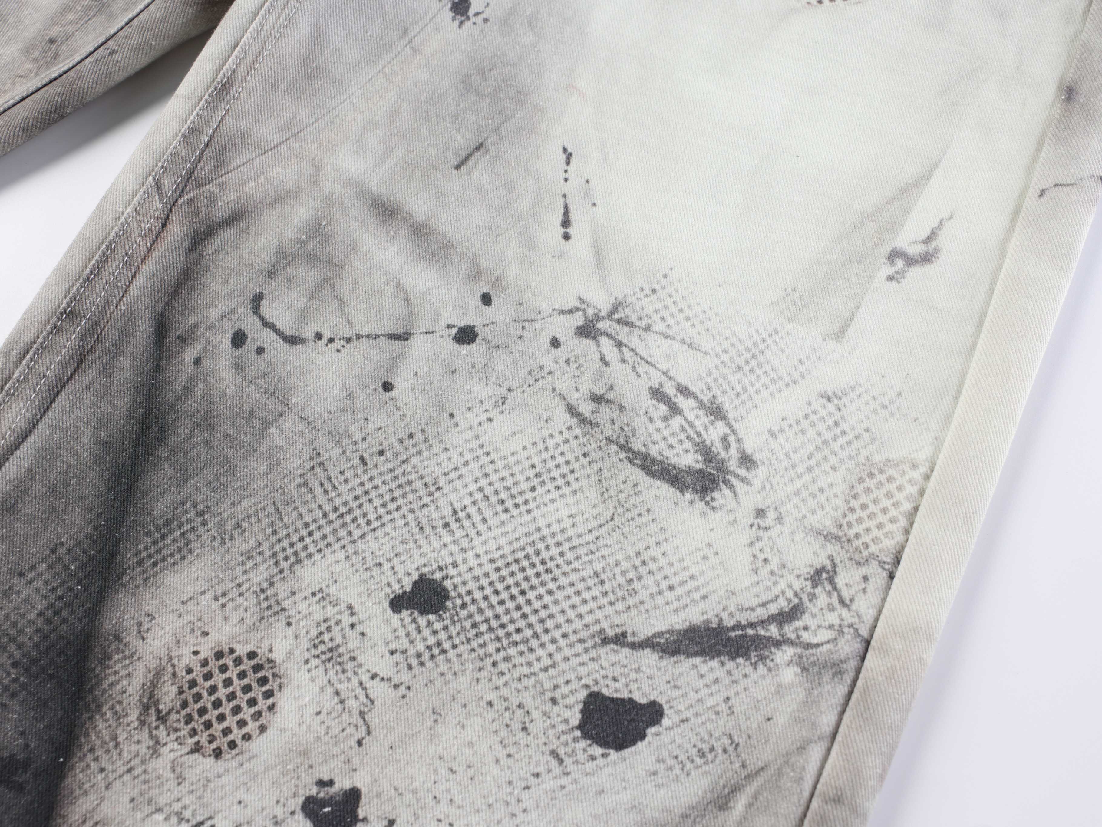 Omirad Abstract Wash Wide-Leg Jeans