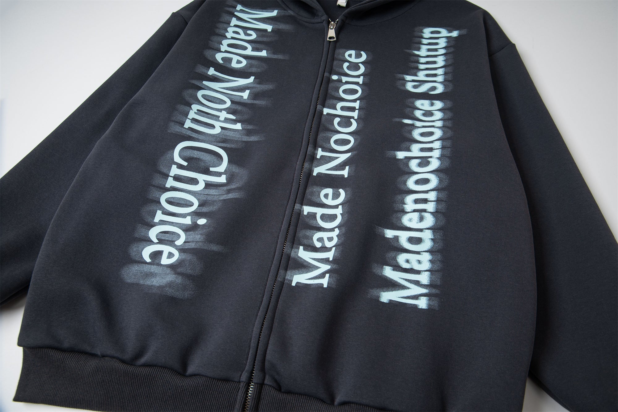 Omirad Gradient Letter Zip Hoodie