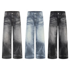 Omirad Vintage Faded Wide-Leg Jeans