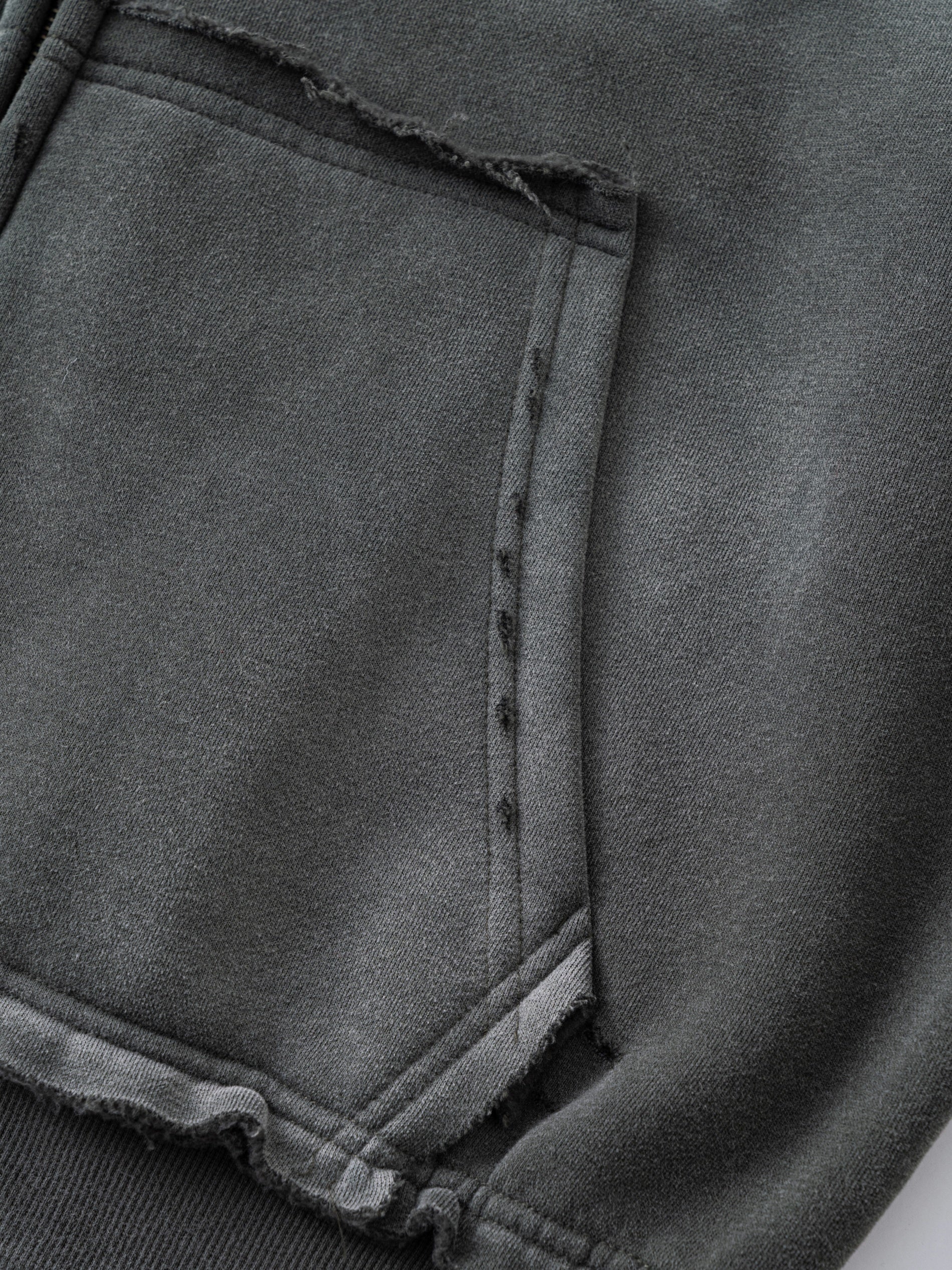 Omirad Vintage Wash Graphic Zip Hoodie