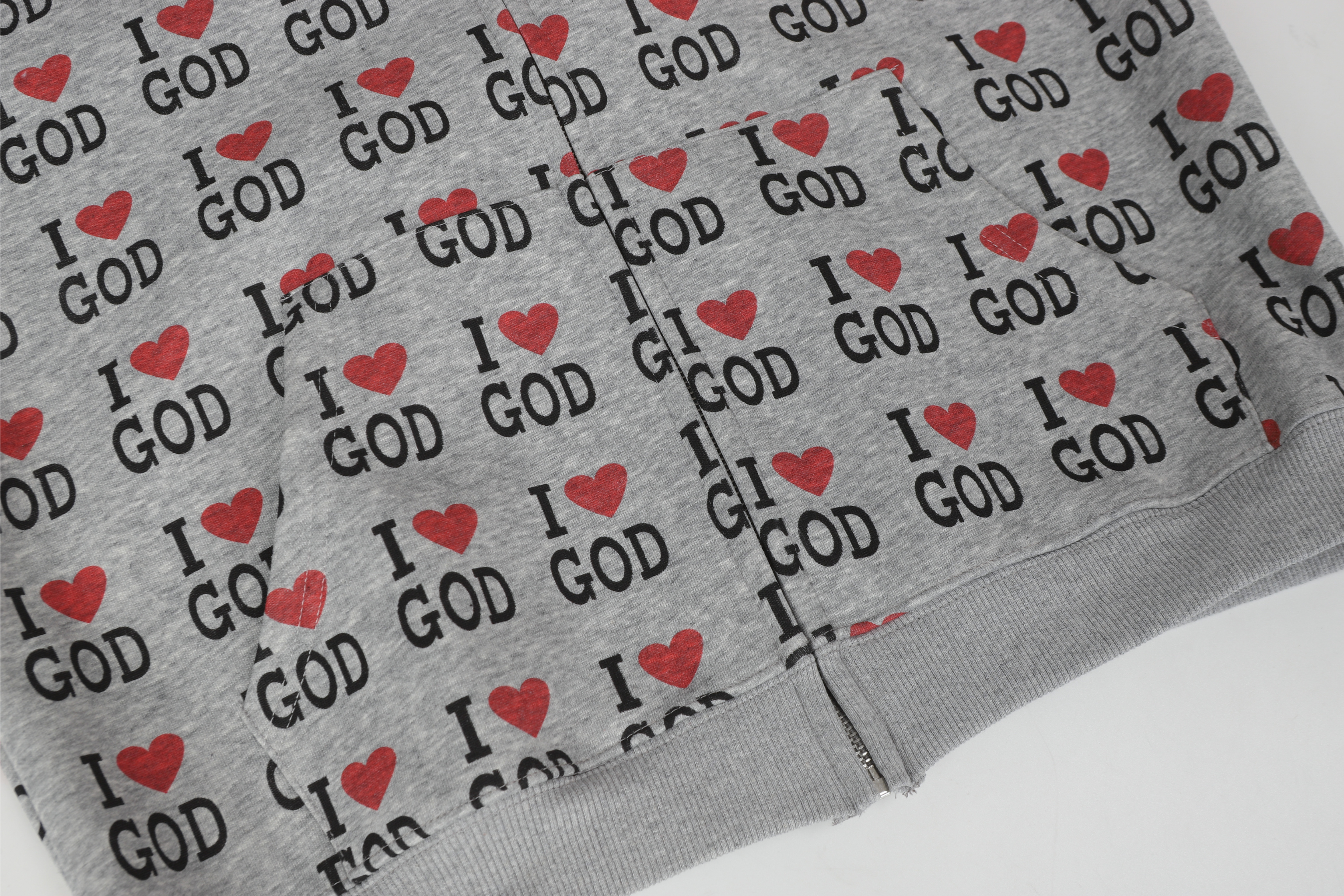 Omirad I Love God Zip Hoodie