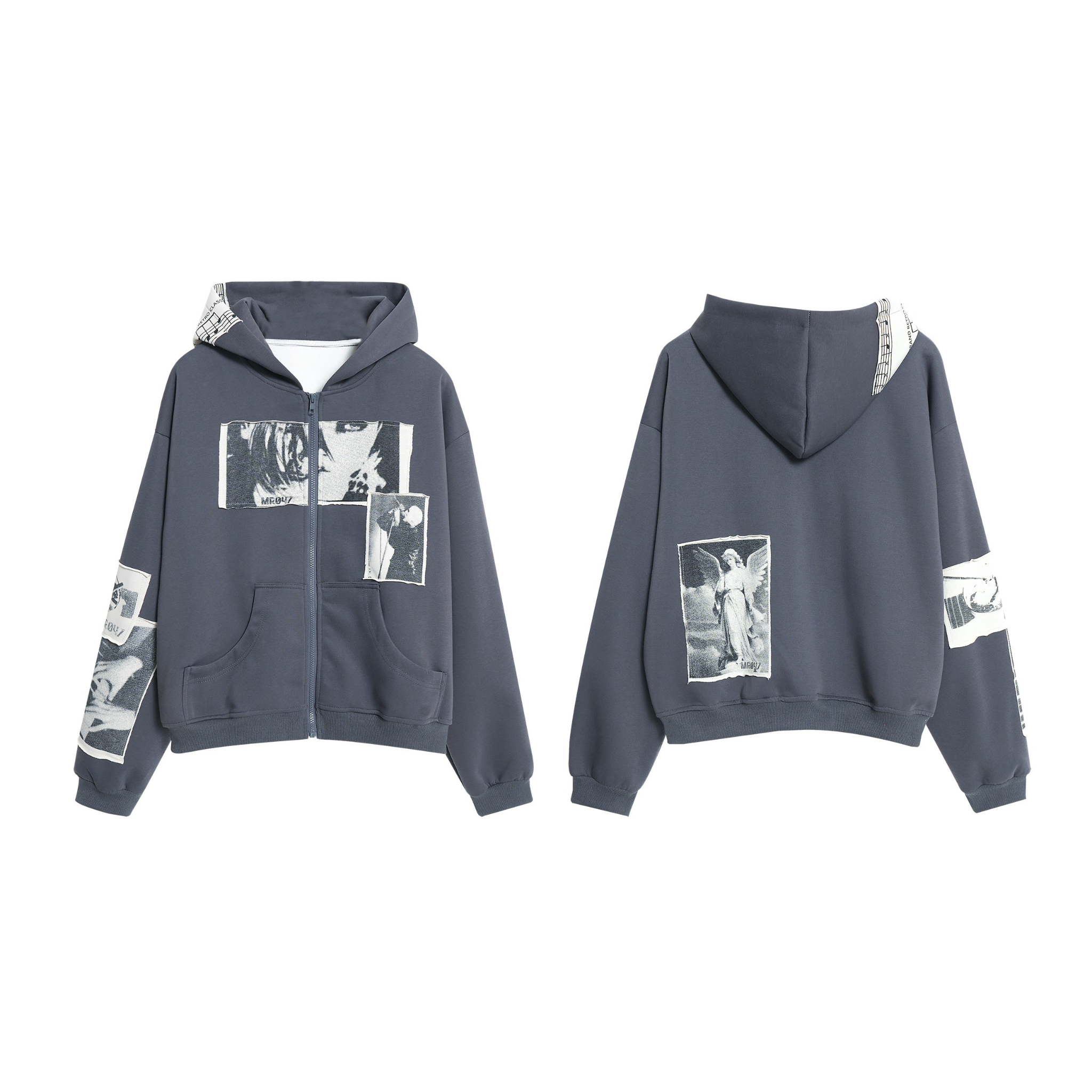Omirad Photo Collage Zip Hoodie