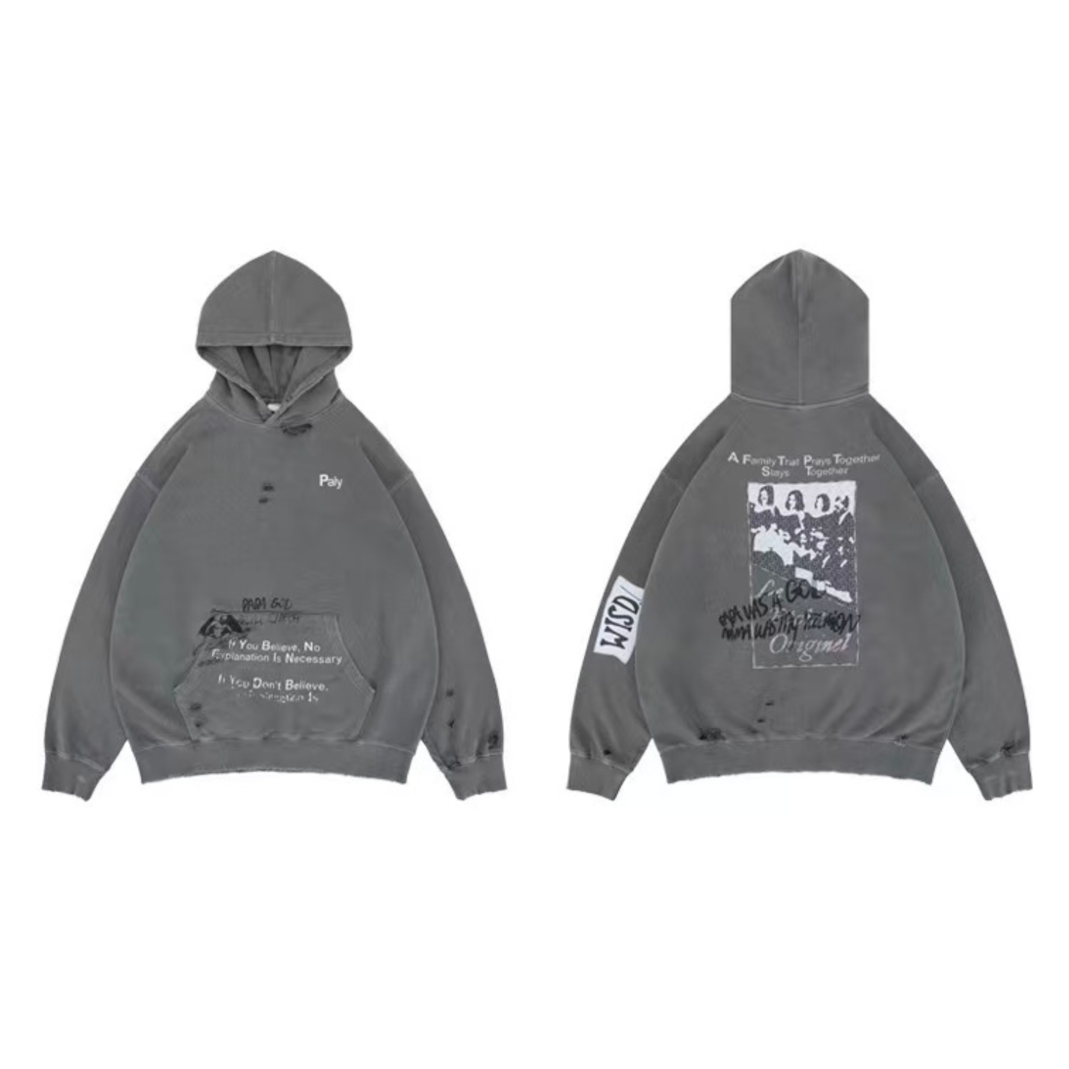 Omirad Vintage Graphic Washed Hoodie