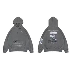 Omirad Vintage Graphic Washed Hoodie