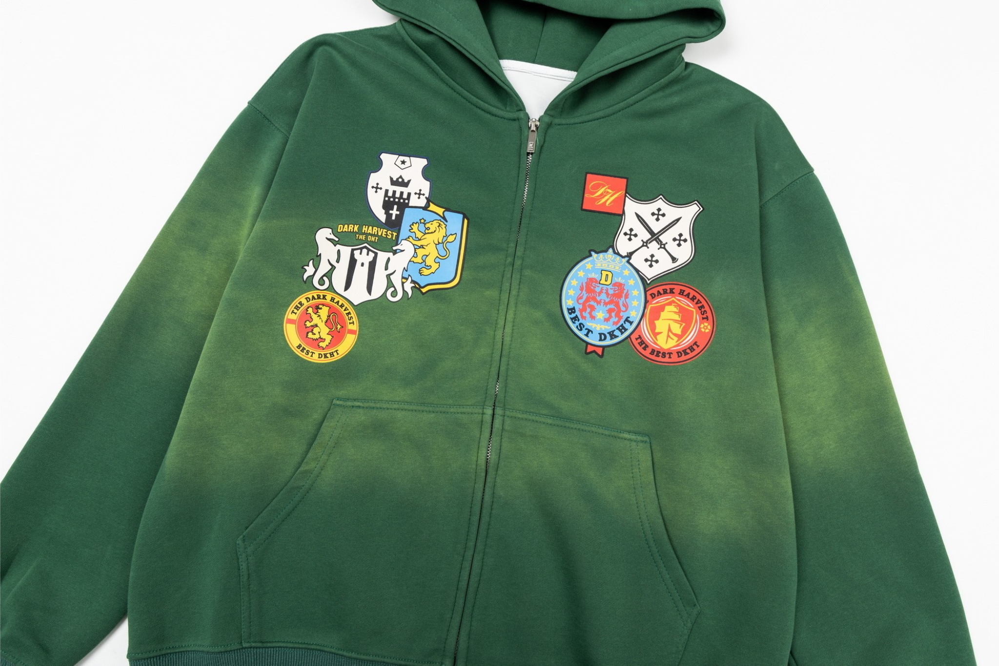 Omirad Crest Patch Zip-Up Hoodie