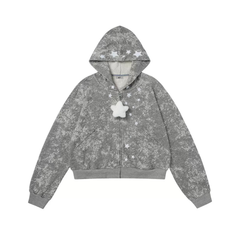 Omirad Starburst Fleece-Lined Zip Hoodie